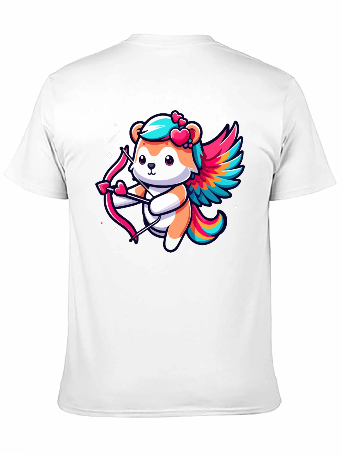 Cupid Bear Graphic Tee - Black