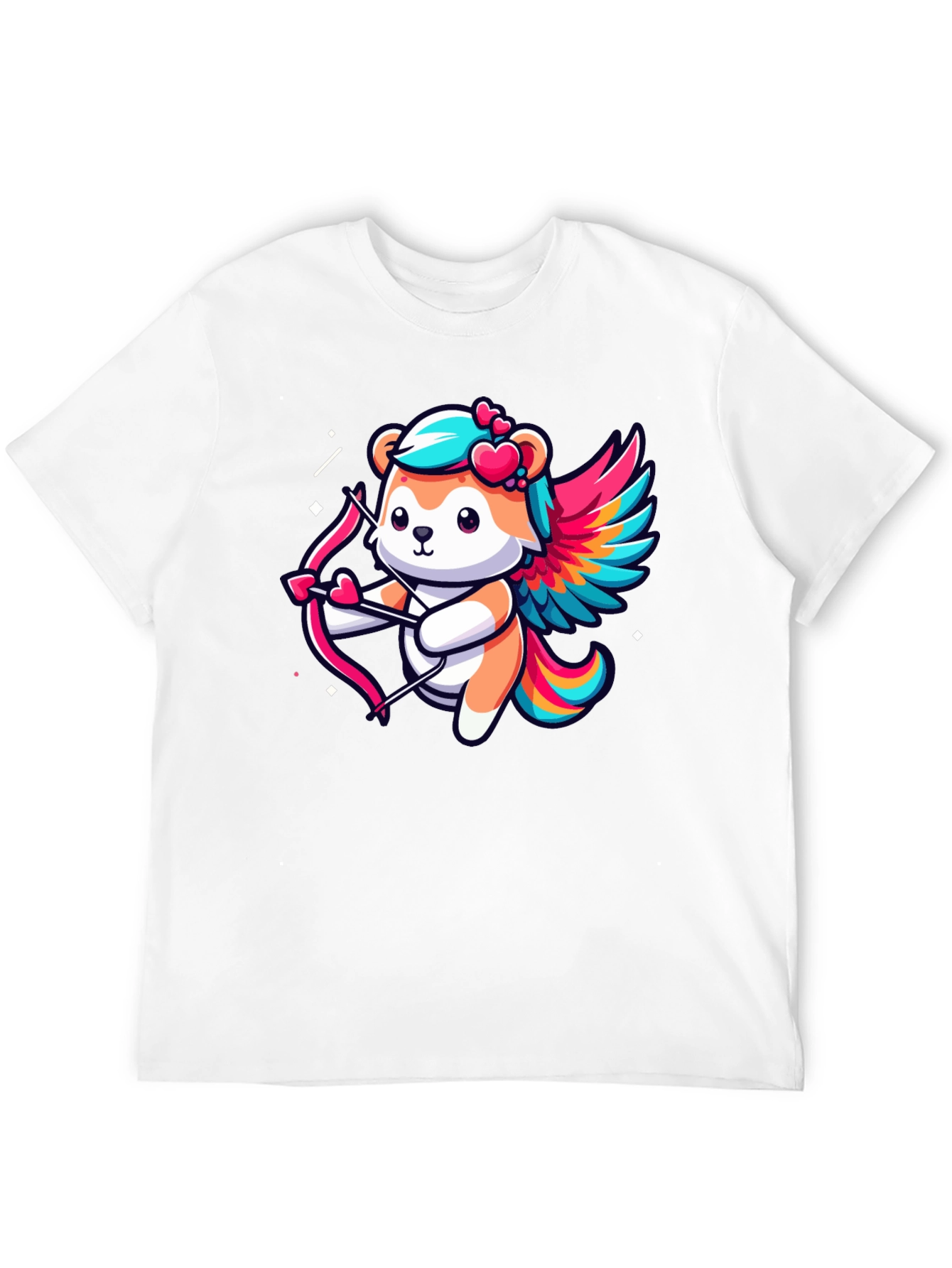 Cupid Bear Graphic Tee - Black