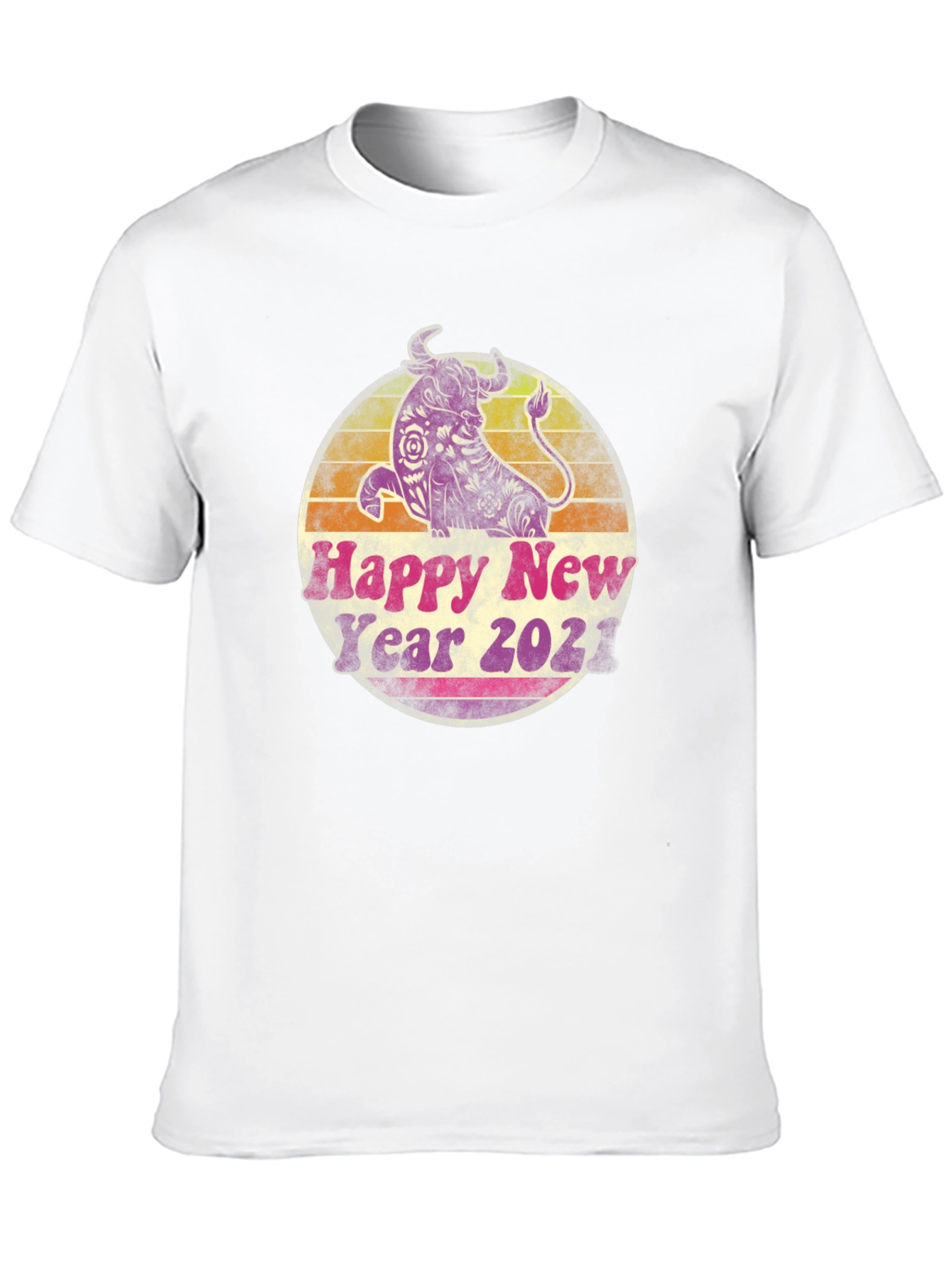 Happy New Year 2021 Bull Graphic Tee