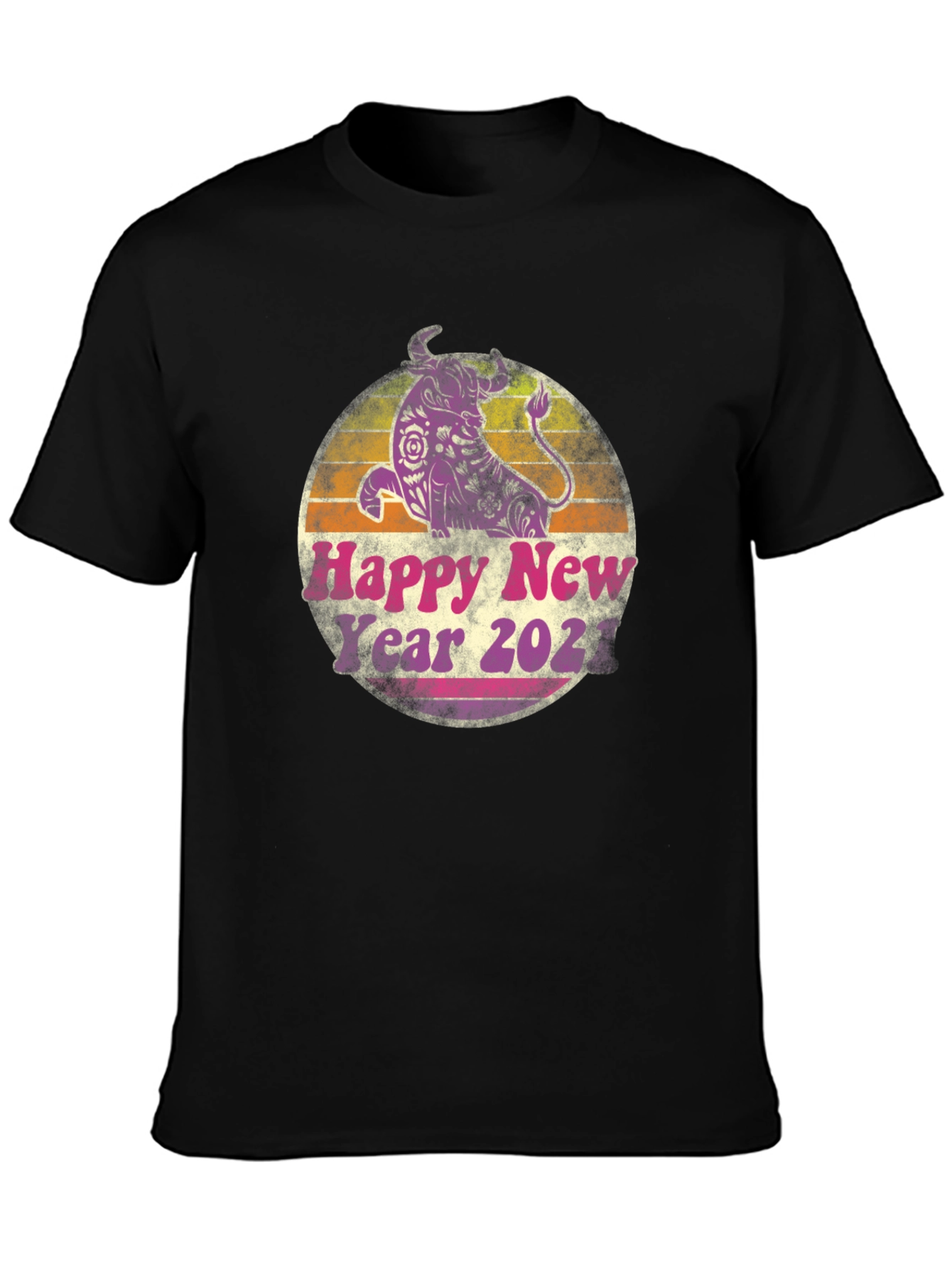 Happy New Year 2021 Bull Graphic Tee