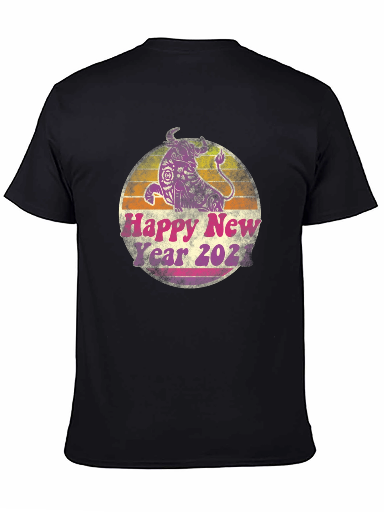 Happy New Year 2021 Bull Graphic Tee