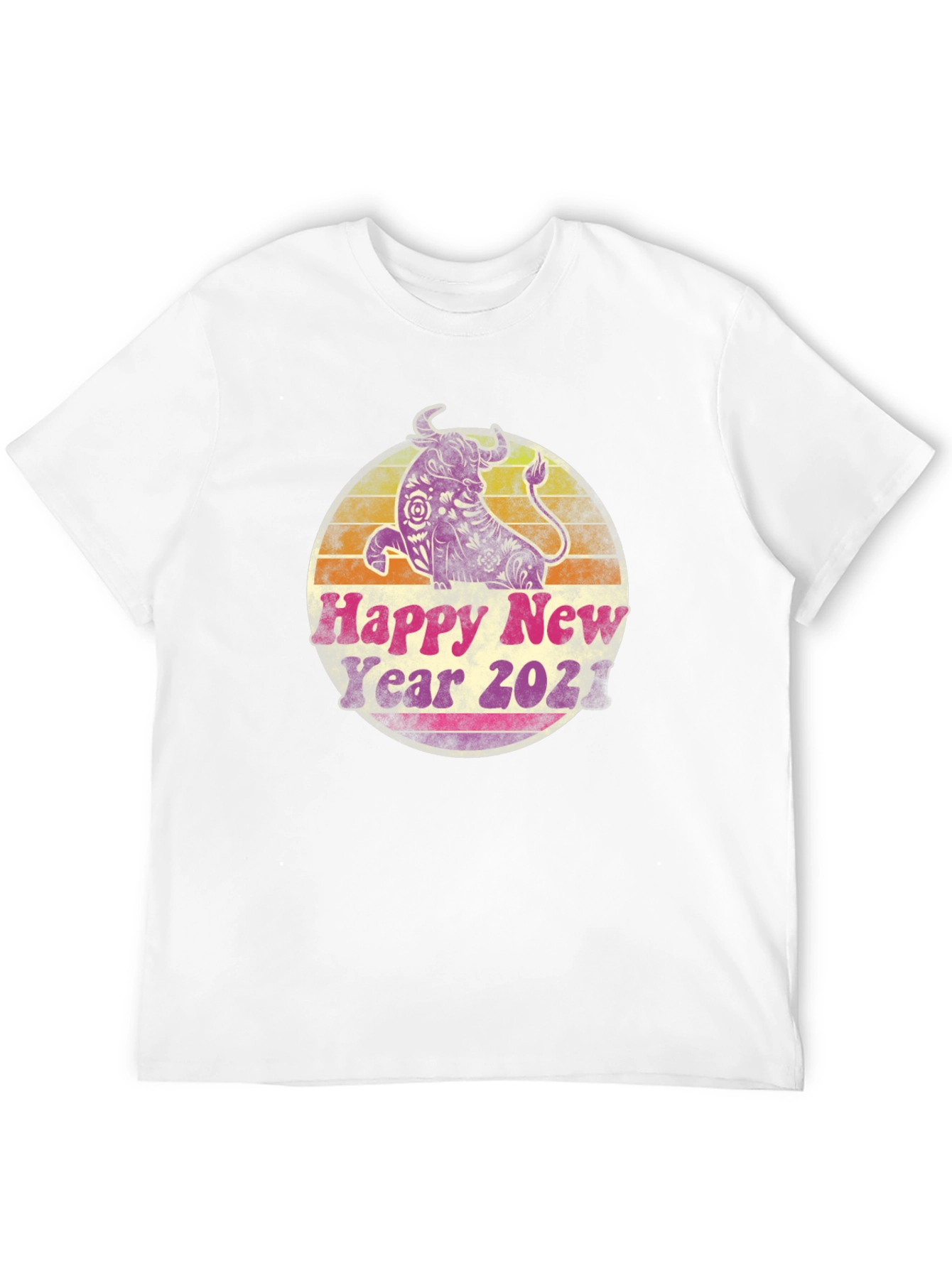 Happy New Year 2021 Bull Graphic Tee