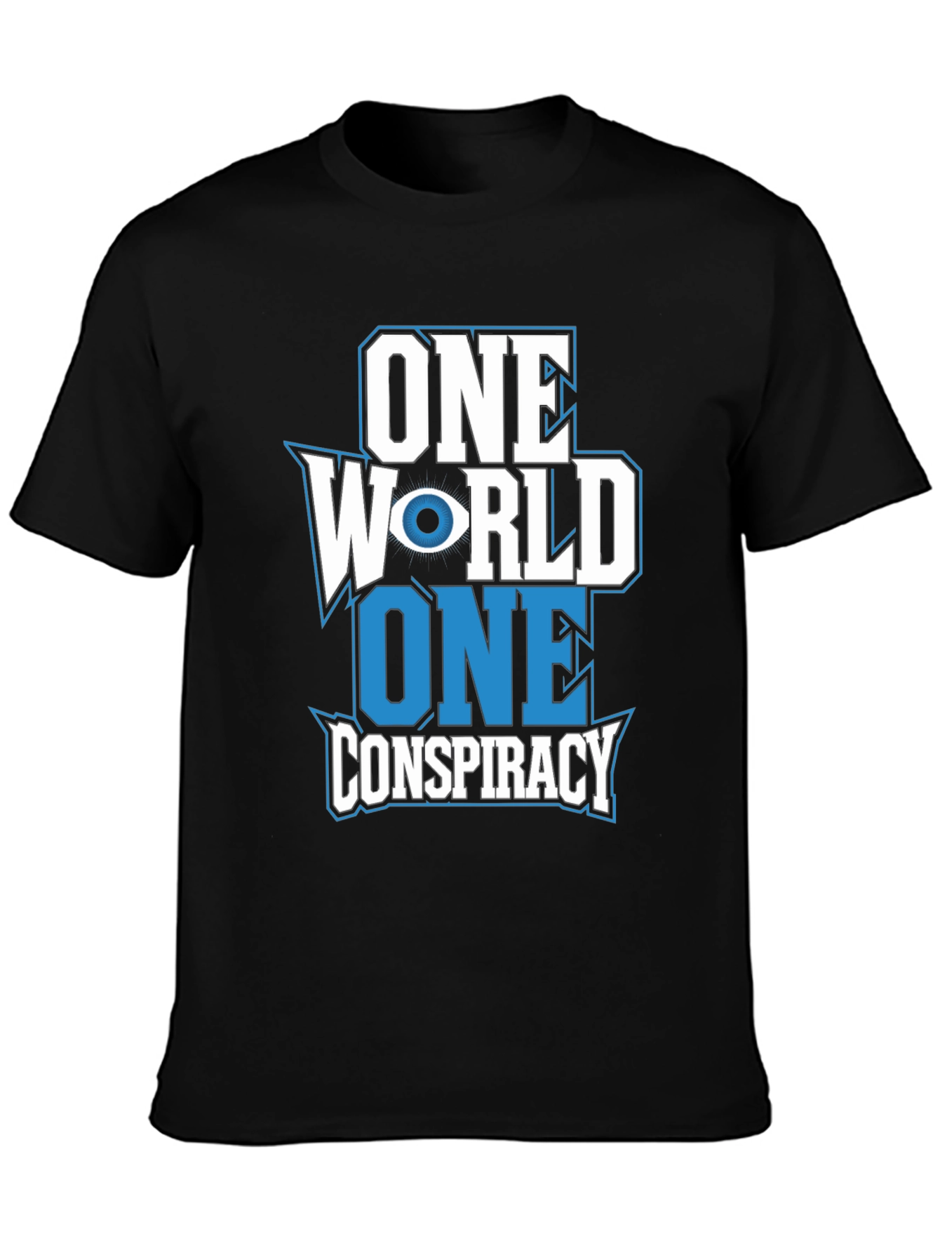 One World Conspiracy T-Shirt Black Cotton Graphic Tee