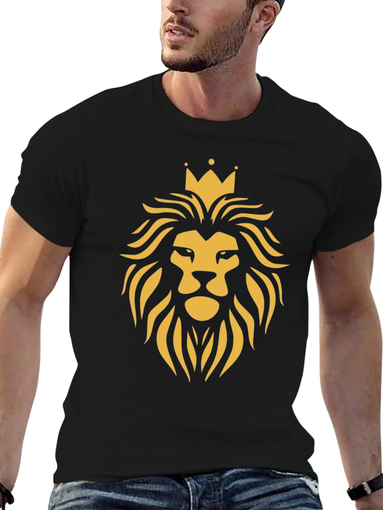Lion King Graphic Tee - Bold Black T-Shirt