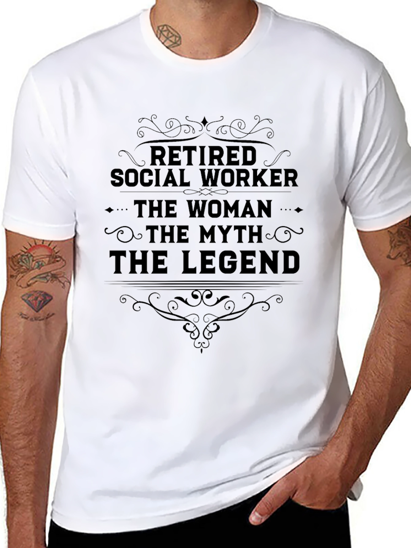 Retired Social Worker T-Shirt - Legend Myth Woman