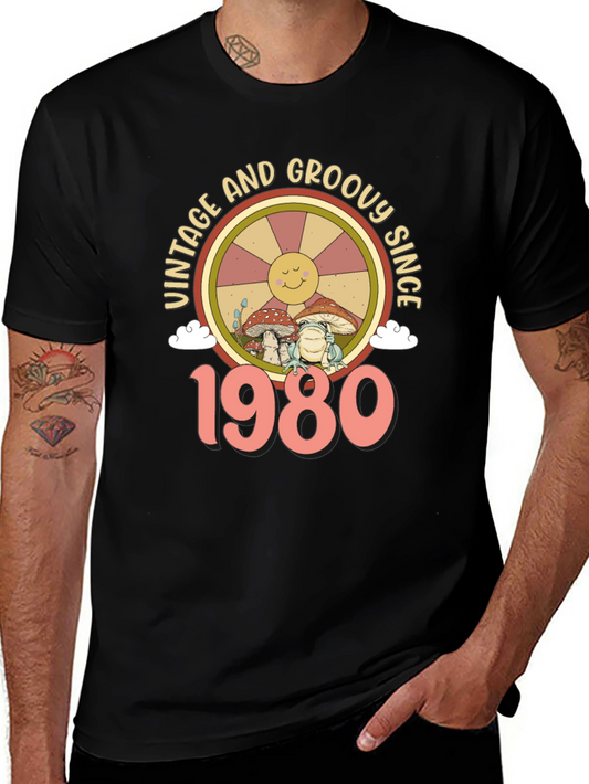 Vintage and Groovy Since 1980 Graphic Tee