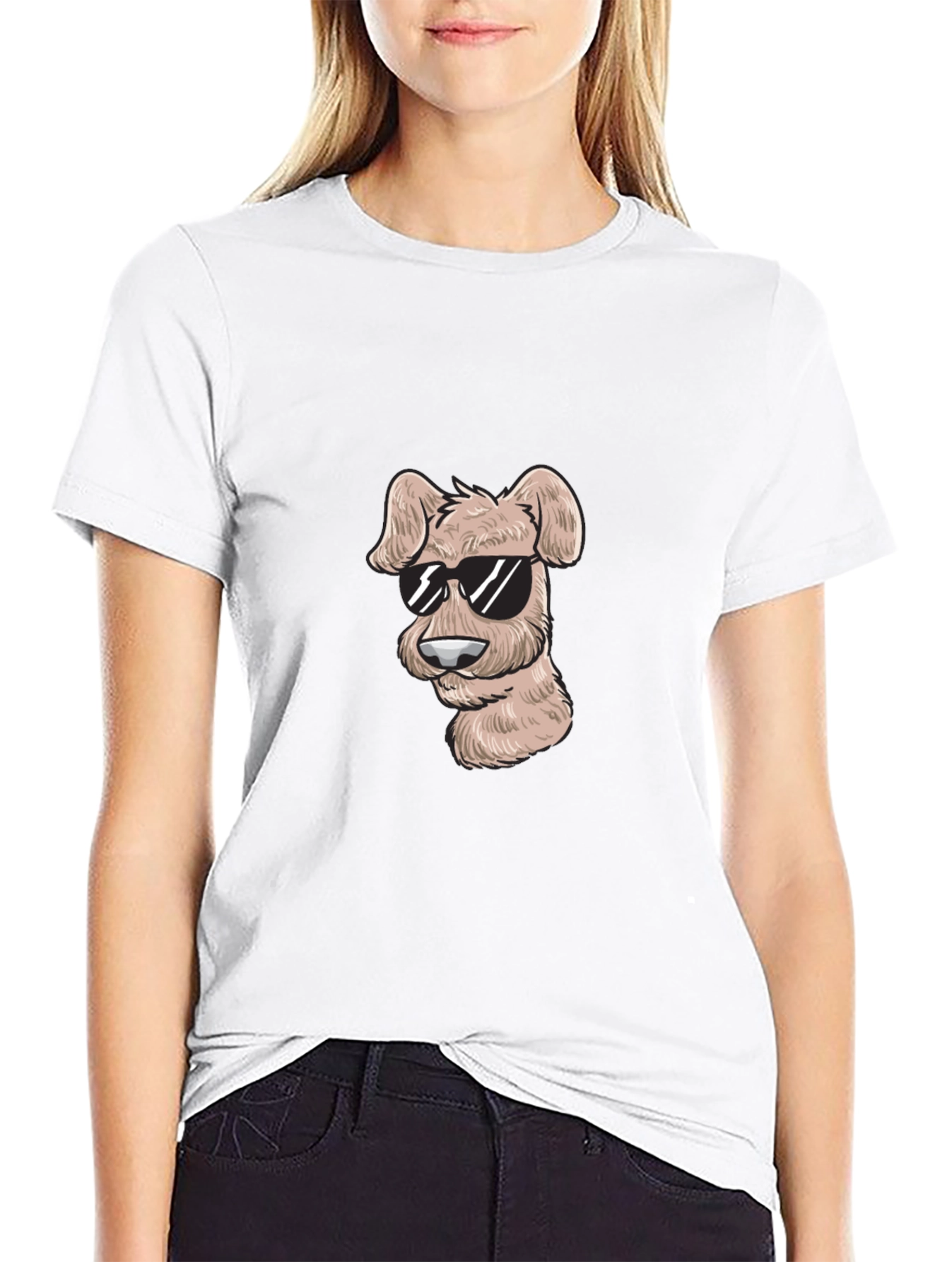 Cool Dog Graphic T-Shirt - Black