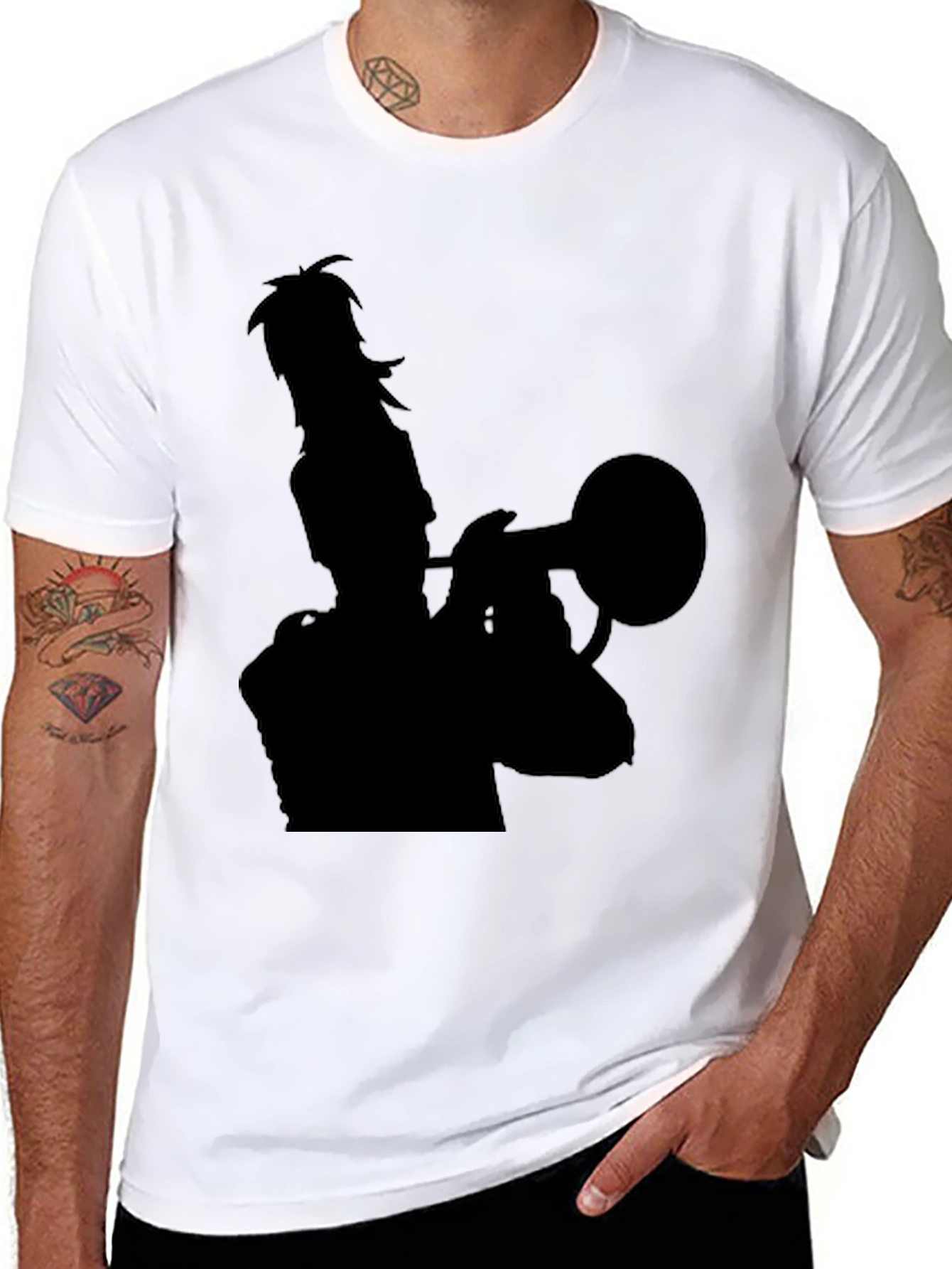 Musician Silhouette Black T-Shirt