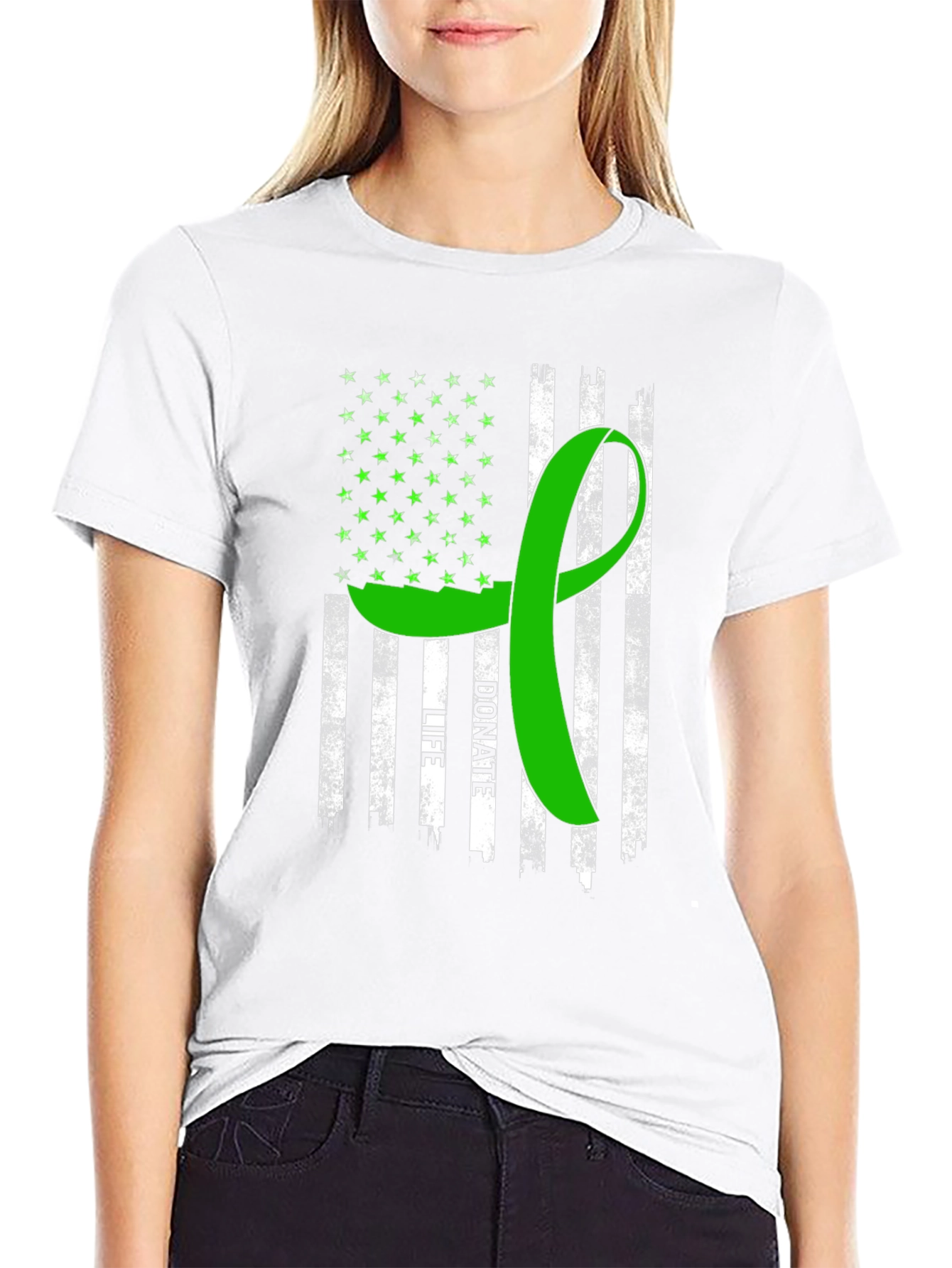 Donate Life American Flag T-Shirt