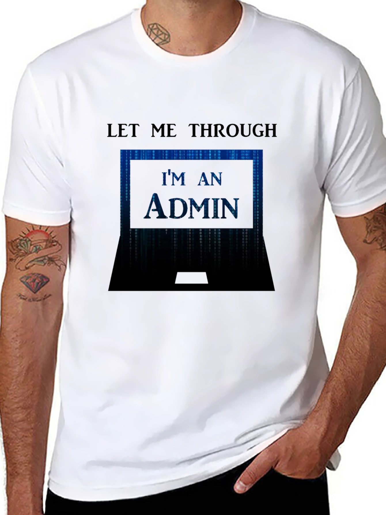 Admin Code T-Shirt - Let Me Through Programmer Tee
