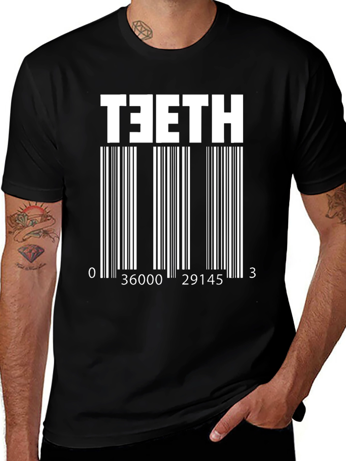 TEETH Barcode Novelty T-Shirt