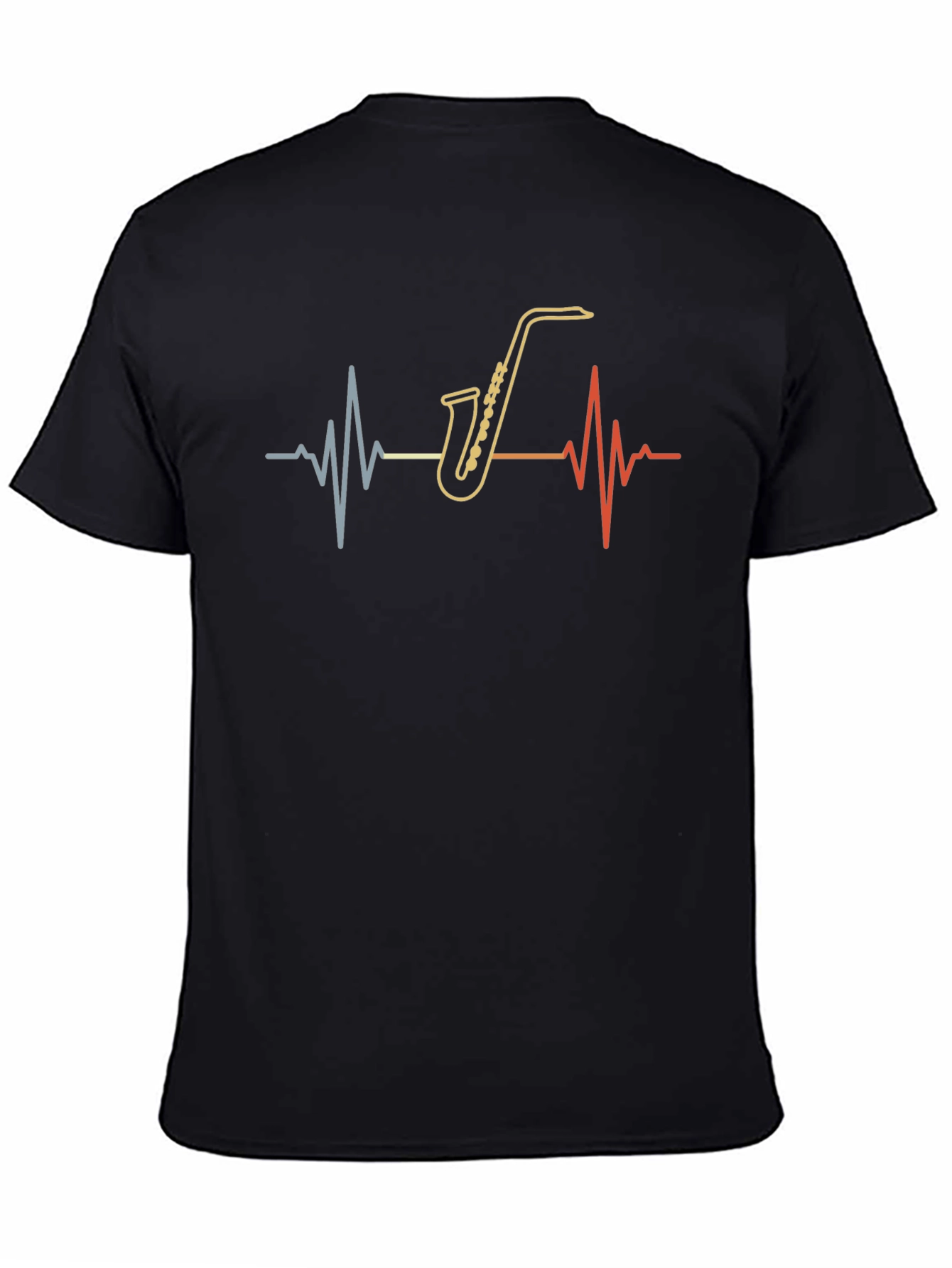 Saxophone Heartbeat Graphic T-Shirt