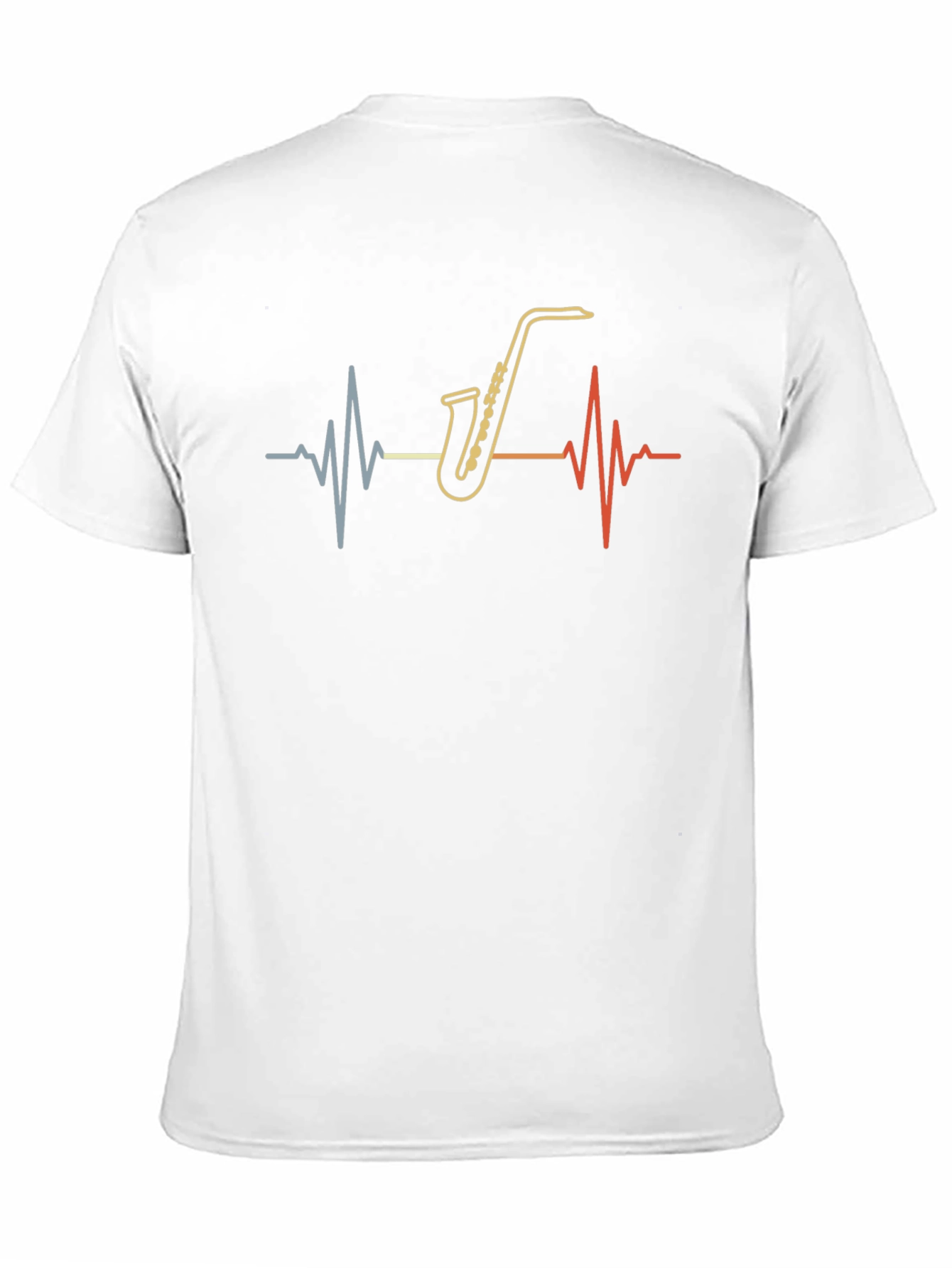 Saxophone Heartbeat Graphic T-Shirt