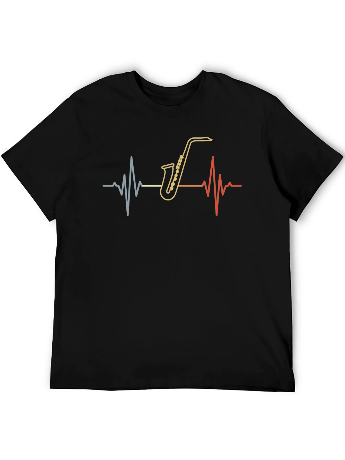 Saxophone Heartbeat Graphic T-Shirt
