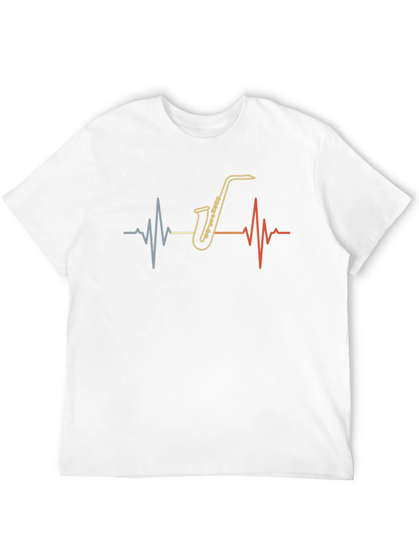 Saxophone Heartbeat Graphic T-Shirt