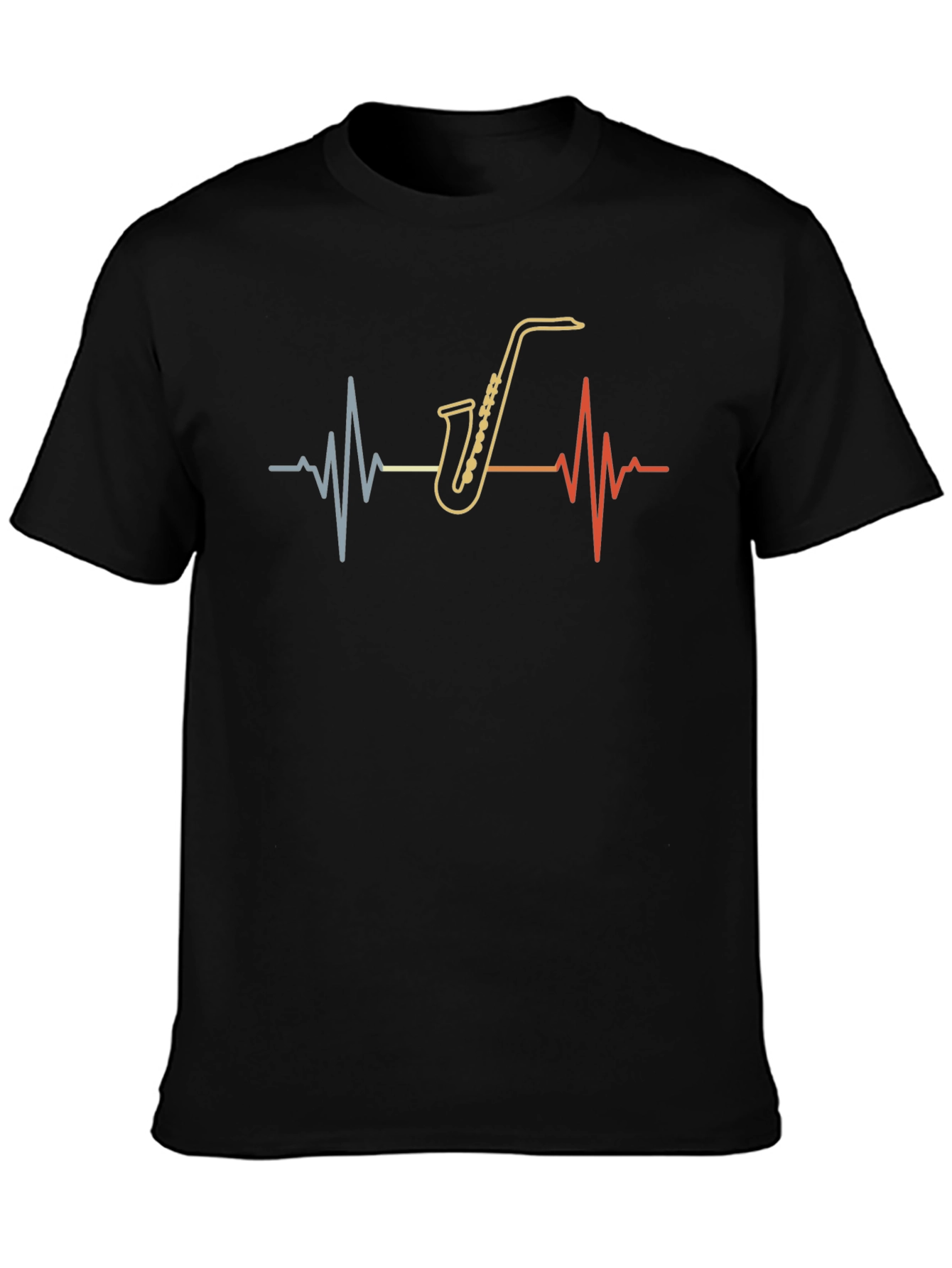Saxophone Heartbeat Graphic T-Shirt