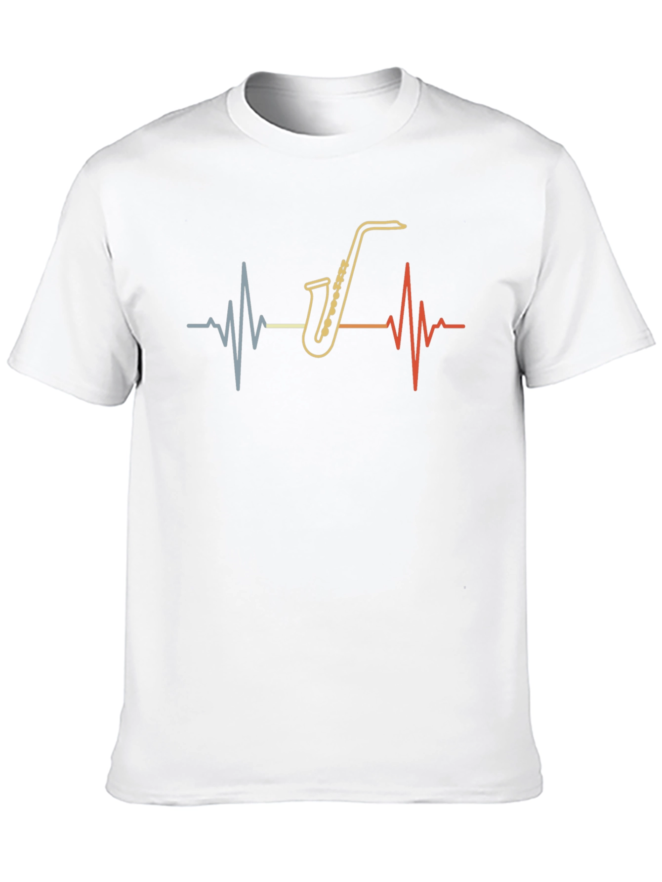 Saxophone Heartbeat Graphic T-Shirt