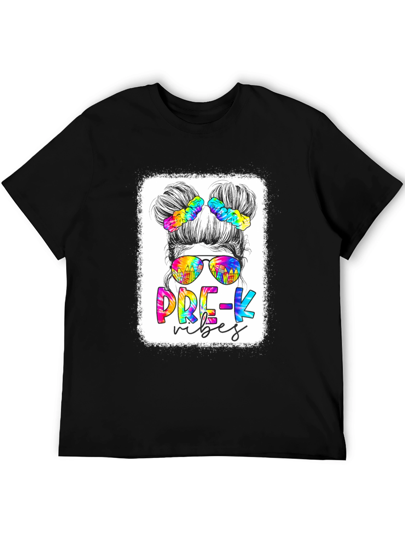 Pre-K Vibes Messy Bun T-Shirt