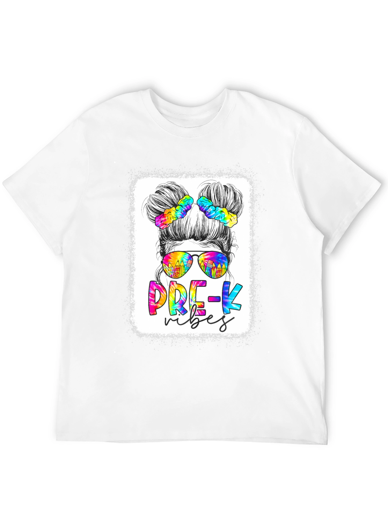 Pre-K Vibes Messy Bun T-Shirt