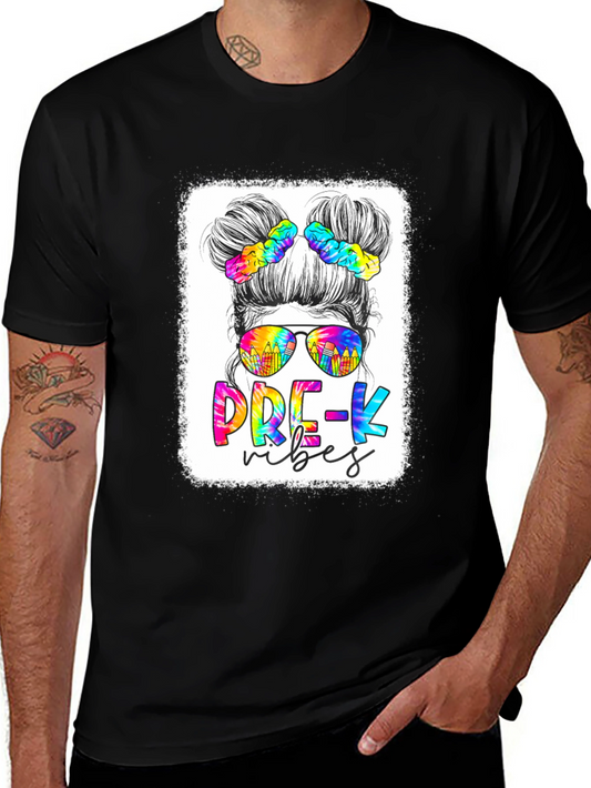 Pre-K Vibes Messy Bun T-Shirt