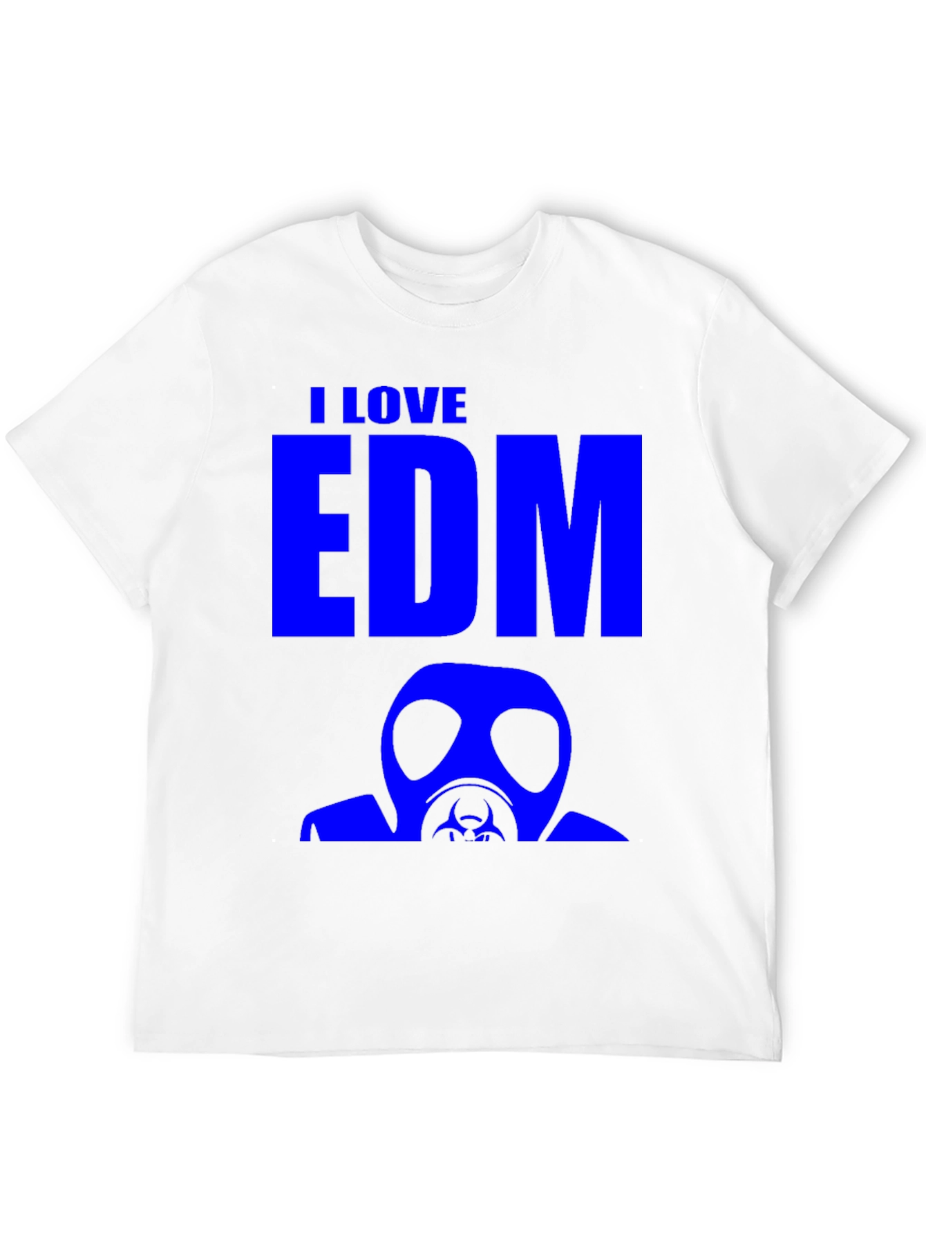 I Love EDM Gas Mask Graphic T-Shirt - Black