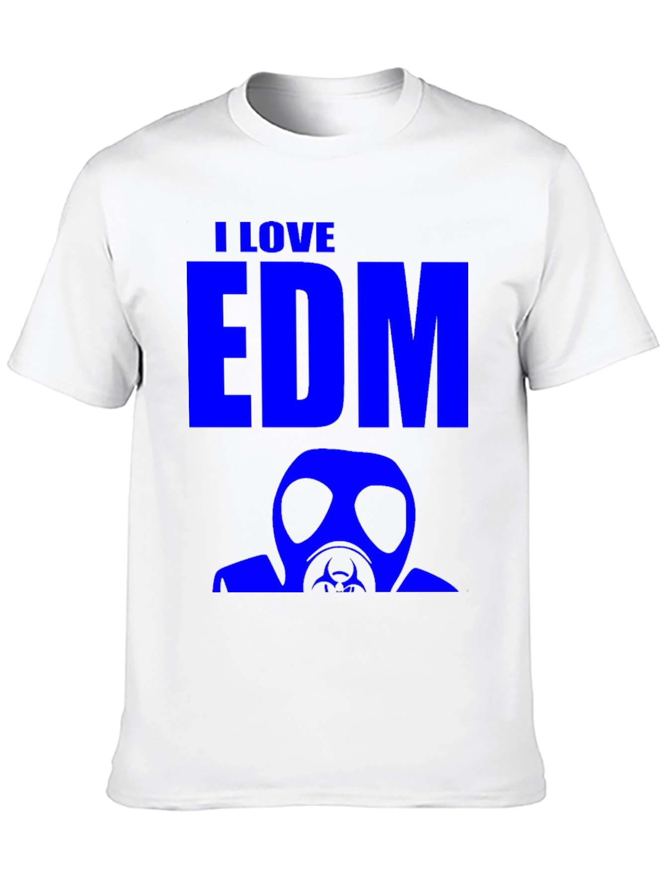 I Love EDM Gas Mask Graphic T-Shirt - Black
