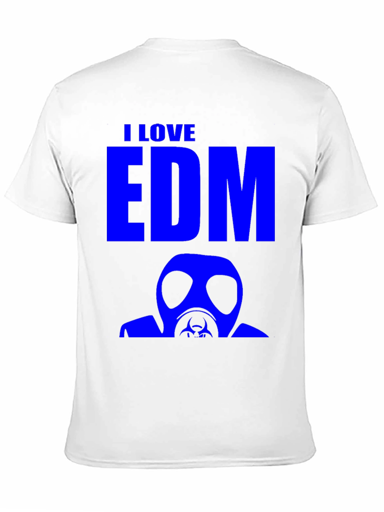 I Love EDM Gas Mask Graphic T-Shirt - Black