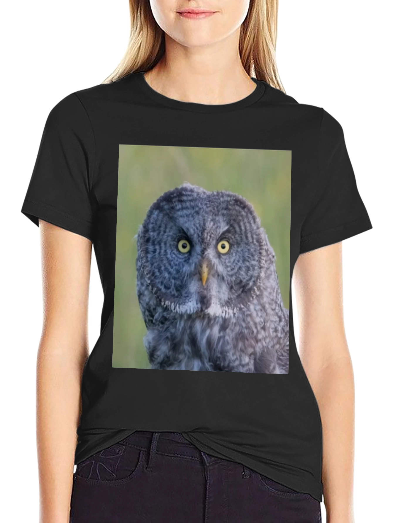 Owl Graphic Tee - Mens Black T-Shirt