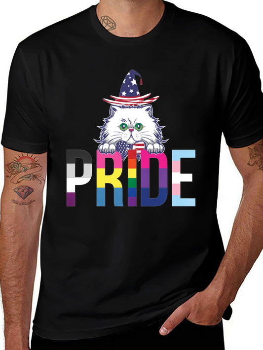 Pride Cat T-Shirt - USA Colors