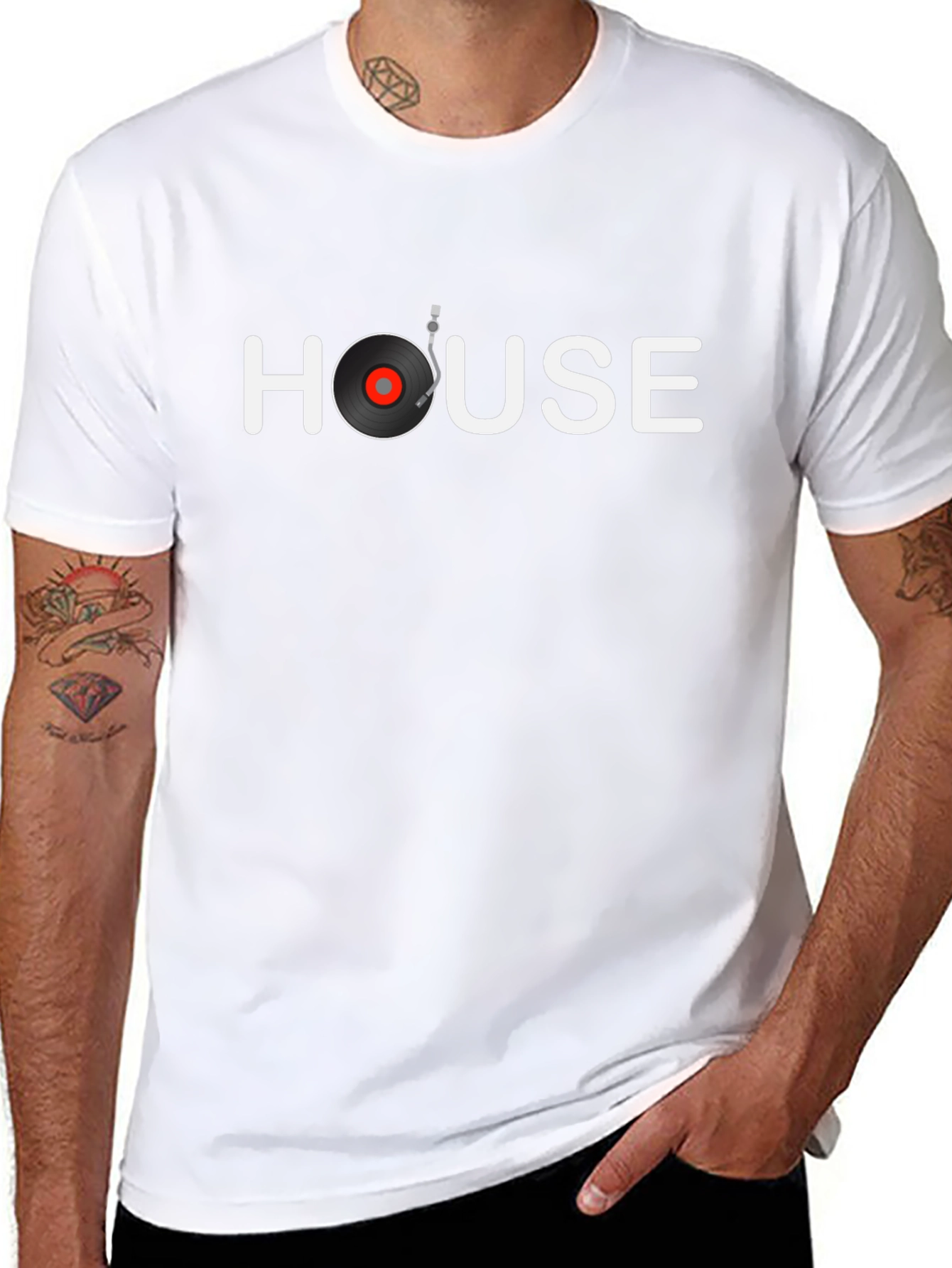 House Music DJ Turntable Graphic T-Shirt