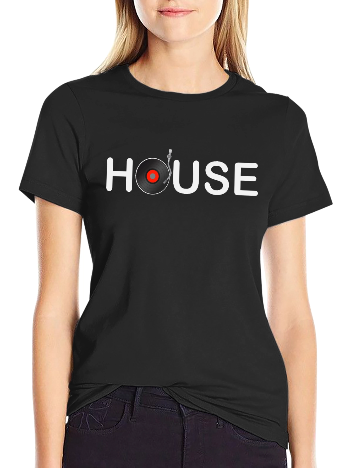 House Music DJ Turntable Graphic T-Shirt