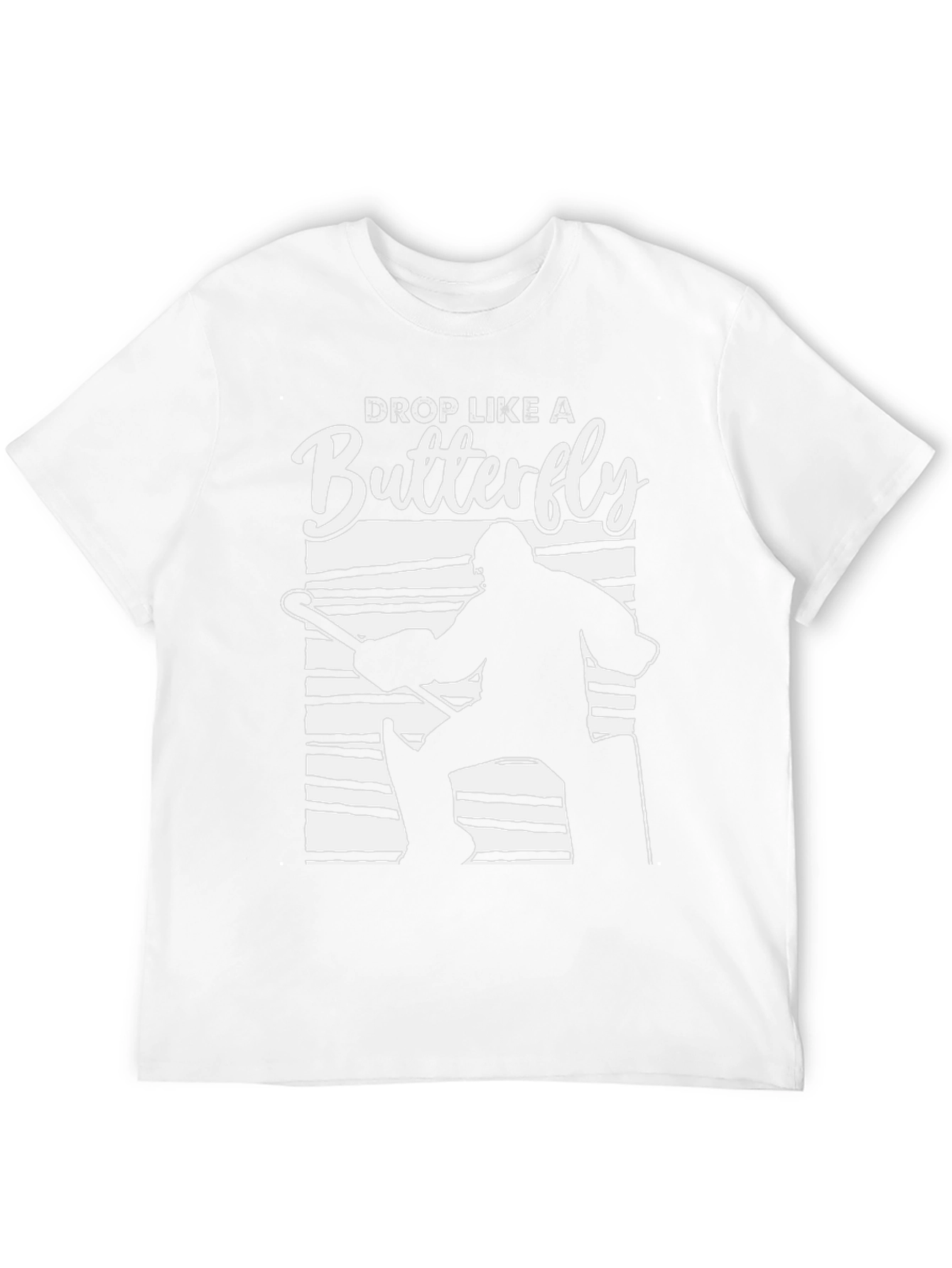 Drop Like a Butterfly Hockey Goalie Black T-Shirt