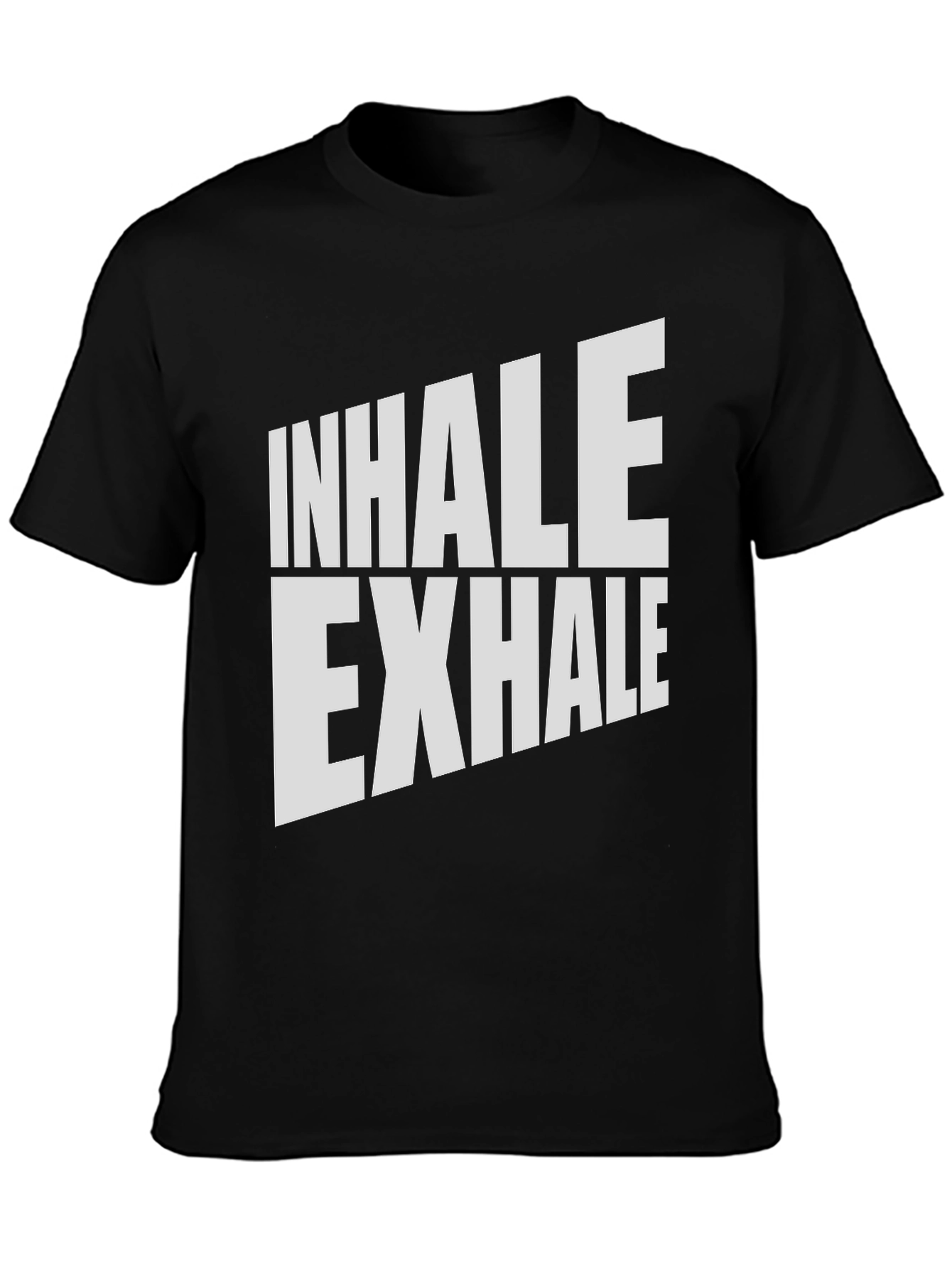 Inhale Exhale Graphic T-Shirt - Black