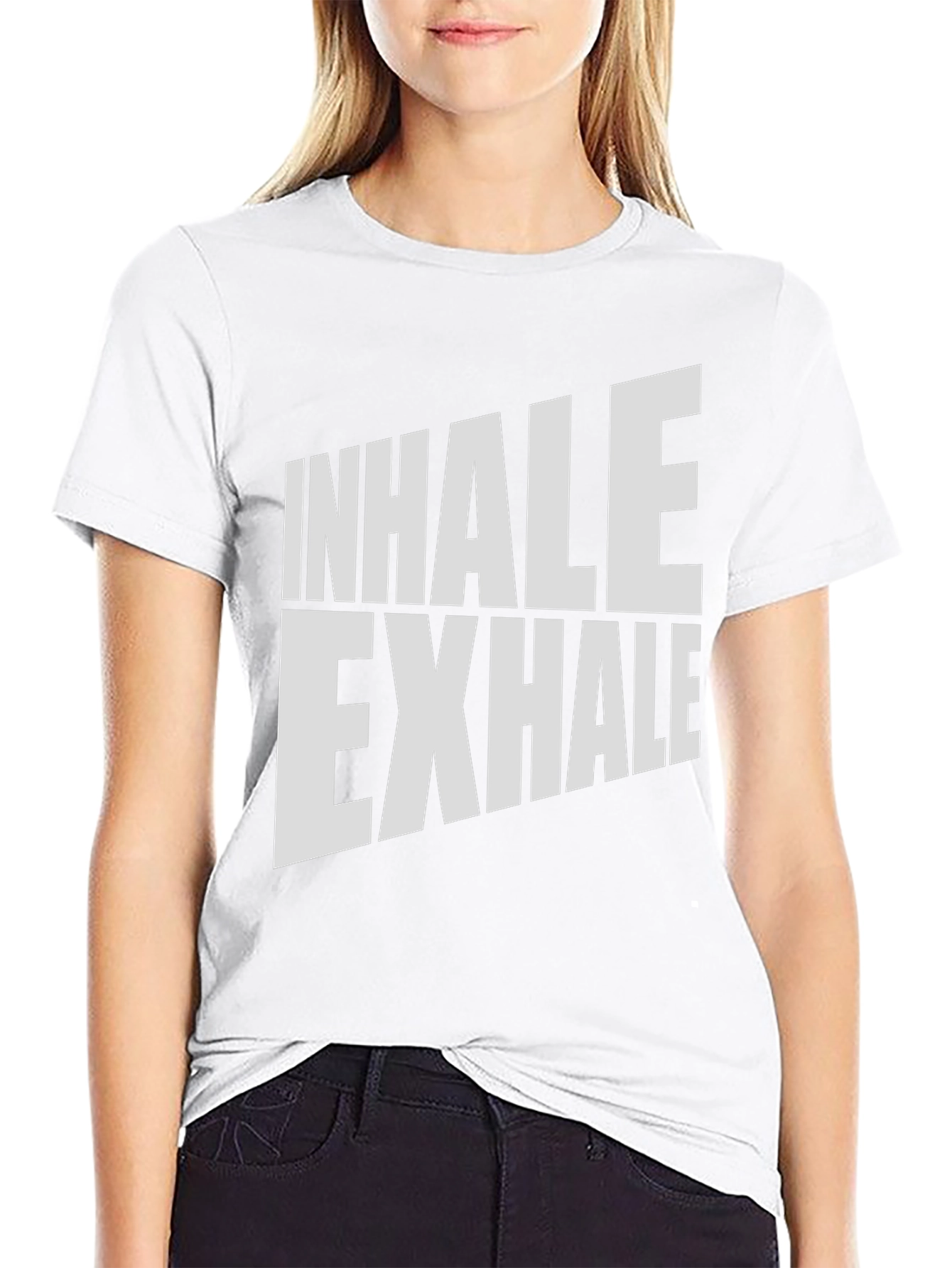 Inhale Exhale Graphic T-Shirt - Black
