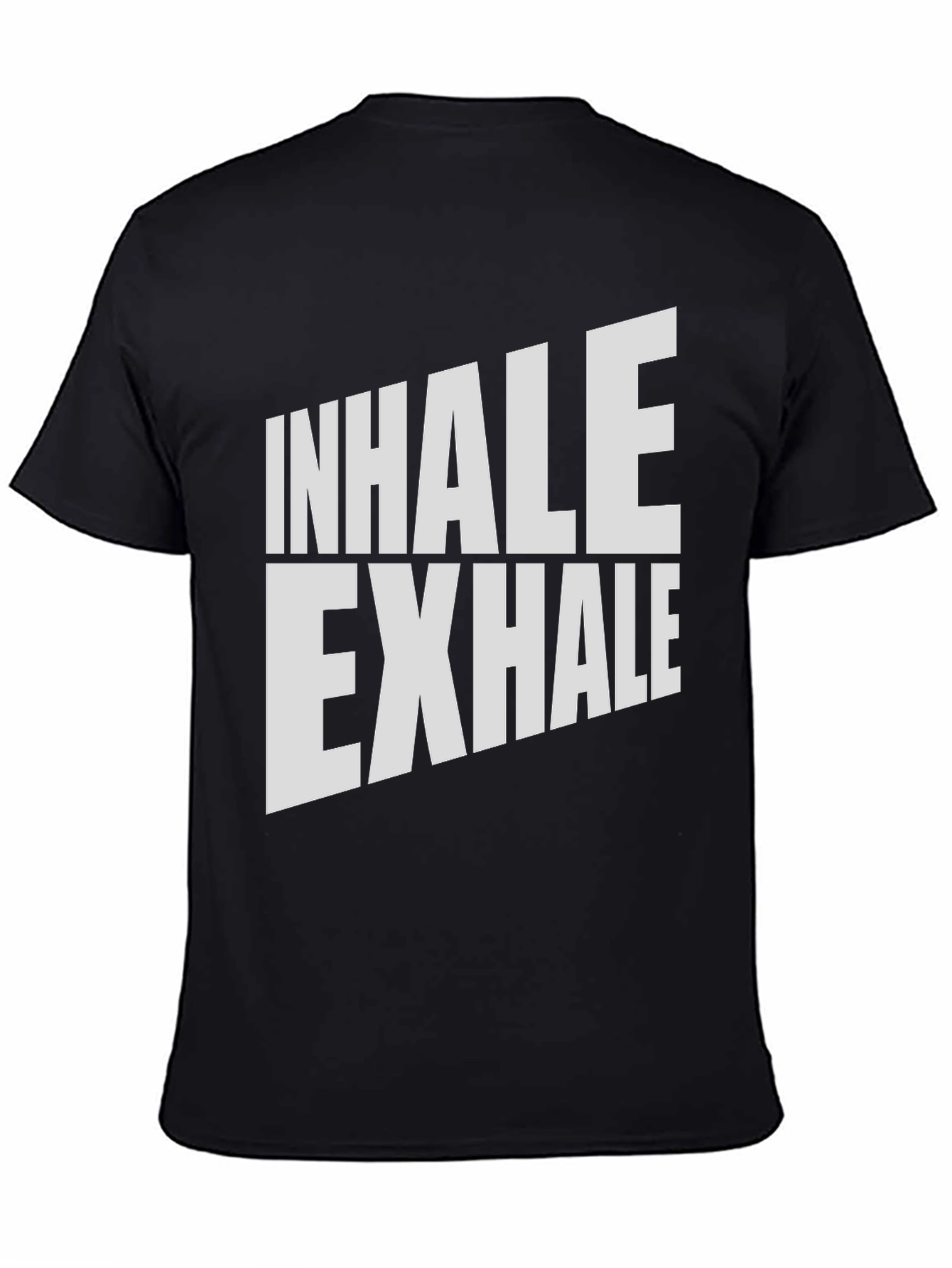 Inhale Exhale Graphic T-Shirt - Black