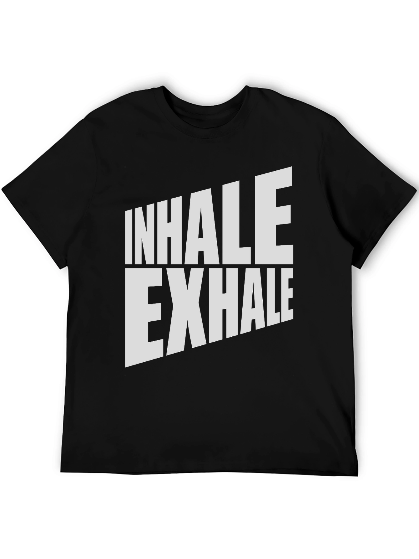 Inhale Exhale Graphic T-Shirt - Black
