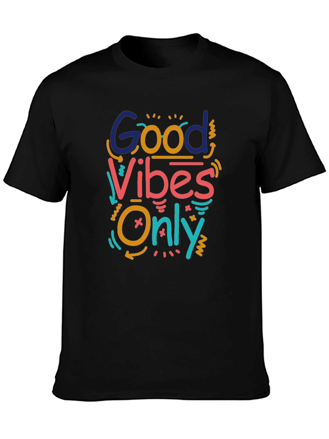 Good Vibes Only Graphic Tee - Black
