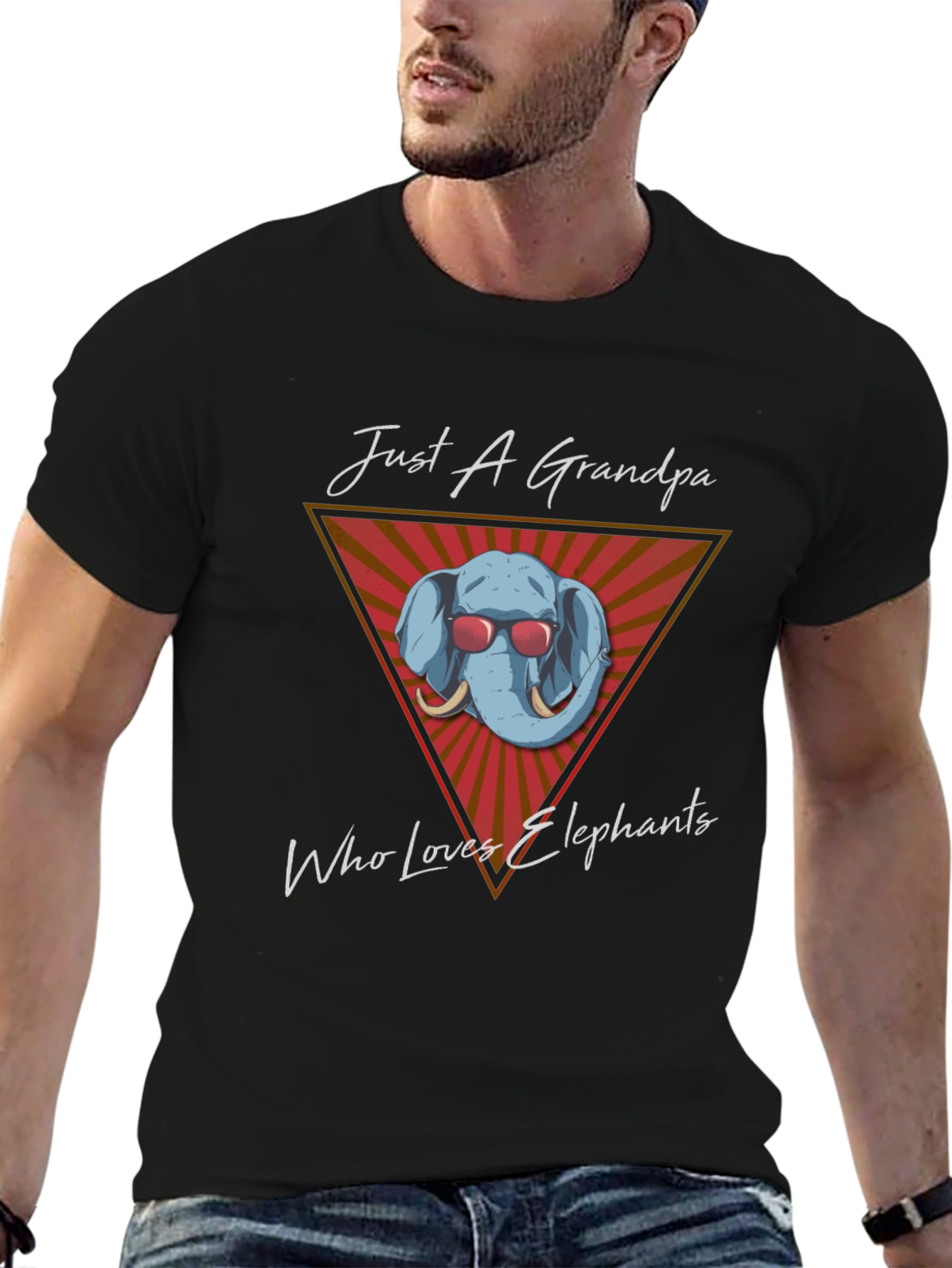 Just A Grandpa Who Loves Elephants T-Shirt