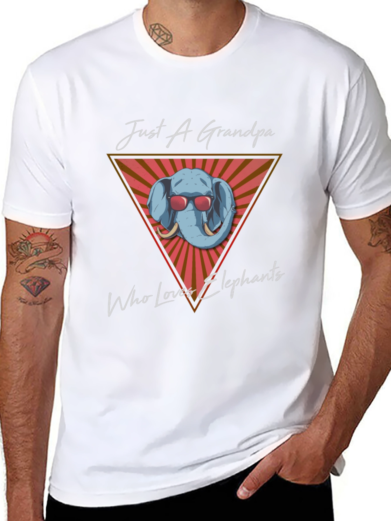 Just A Grandpa Who Loves Elephants T-Shirt