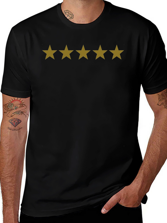 Five Star T-Shirt - Premium Quality Black Tee