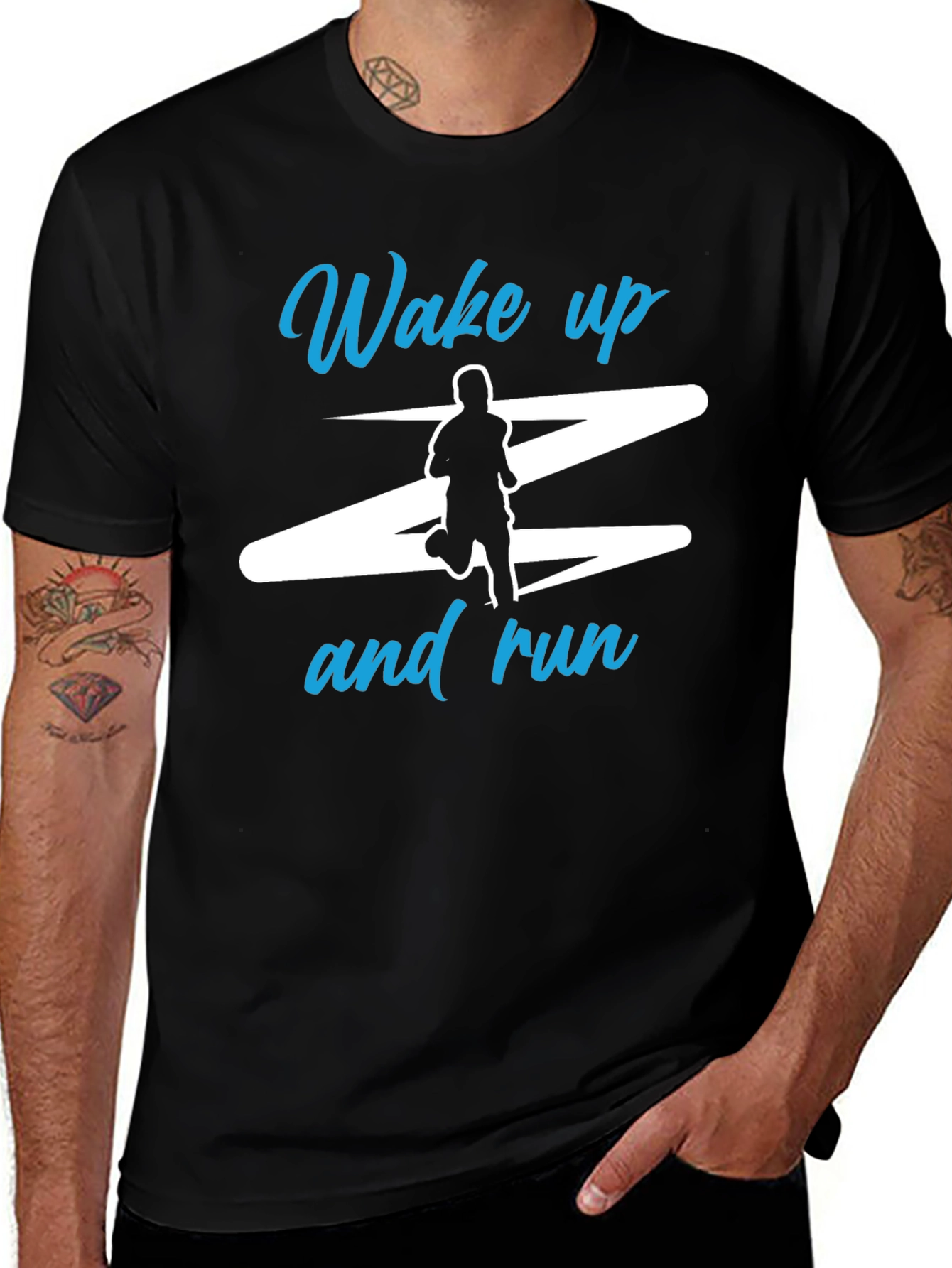 Wake Up and Run Graphic T-Shirt