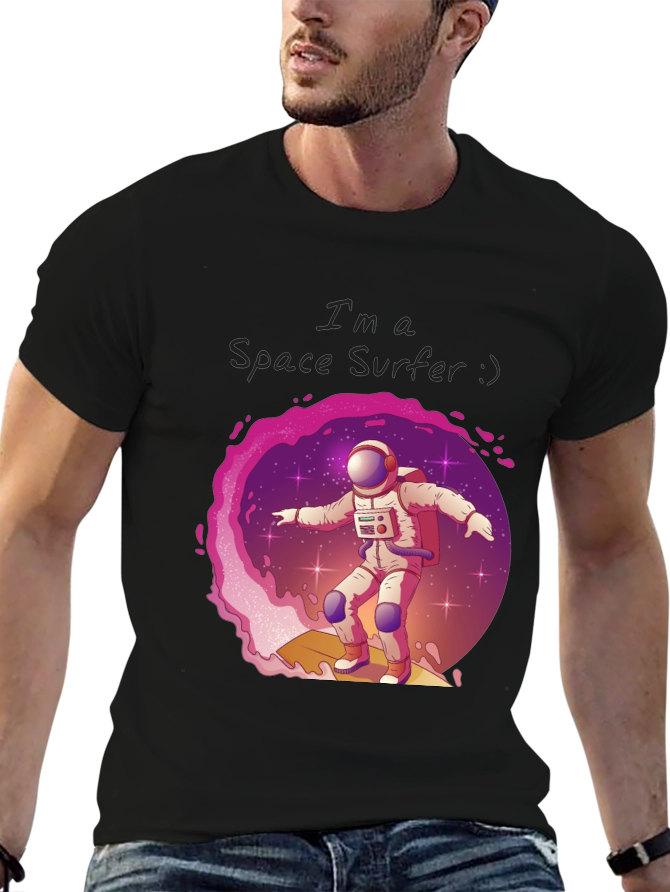 Space Surfer Graphic Tee