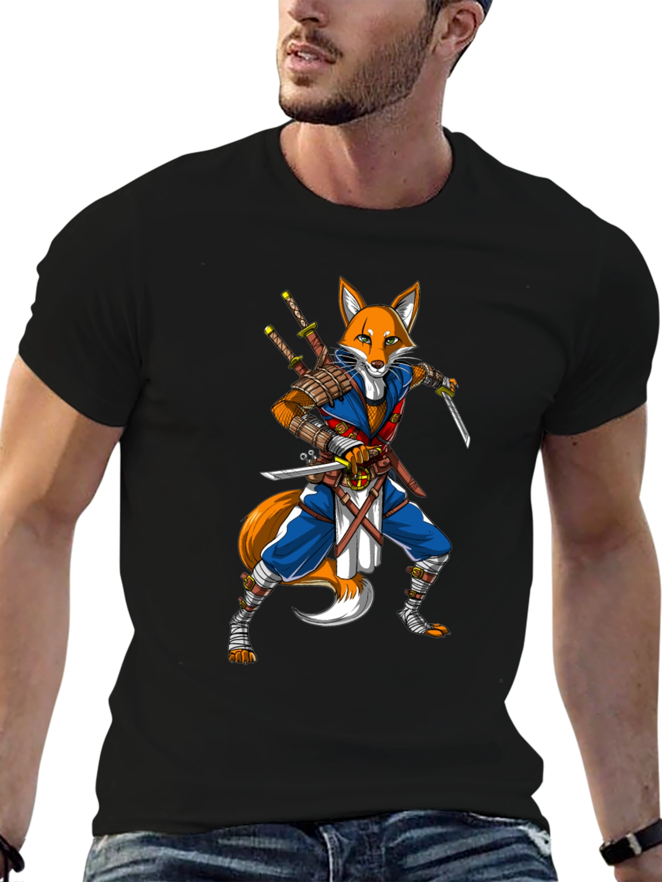 Ninja Fox Graphic T-Shirt - Unique Design