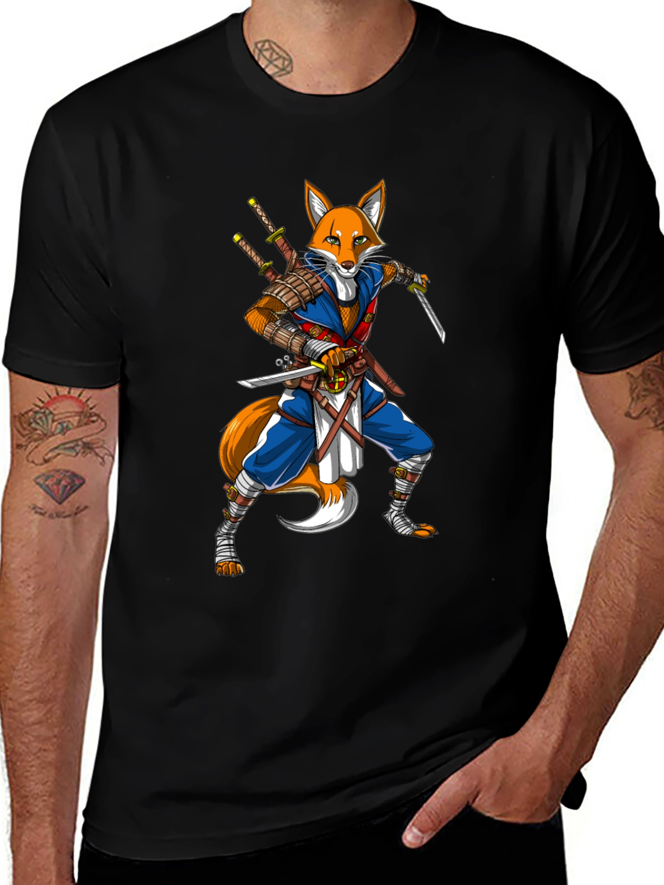Ninja Fox Graphic T-Shirt - Unique Design