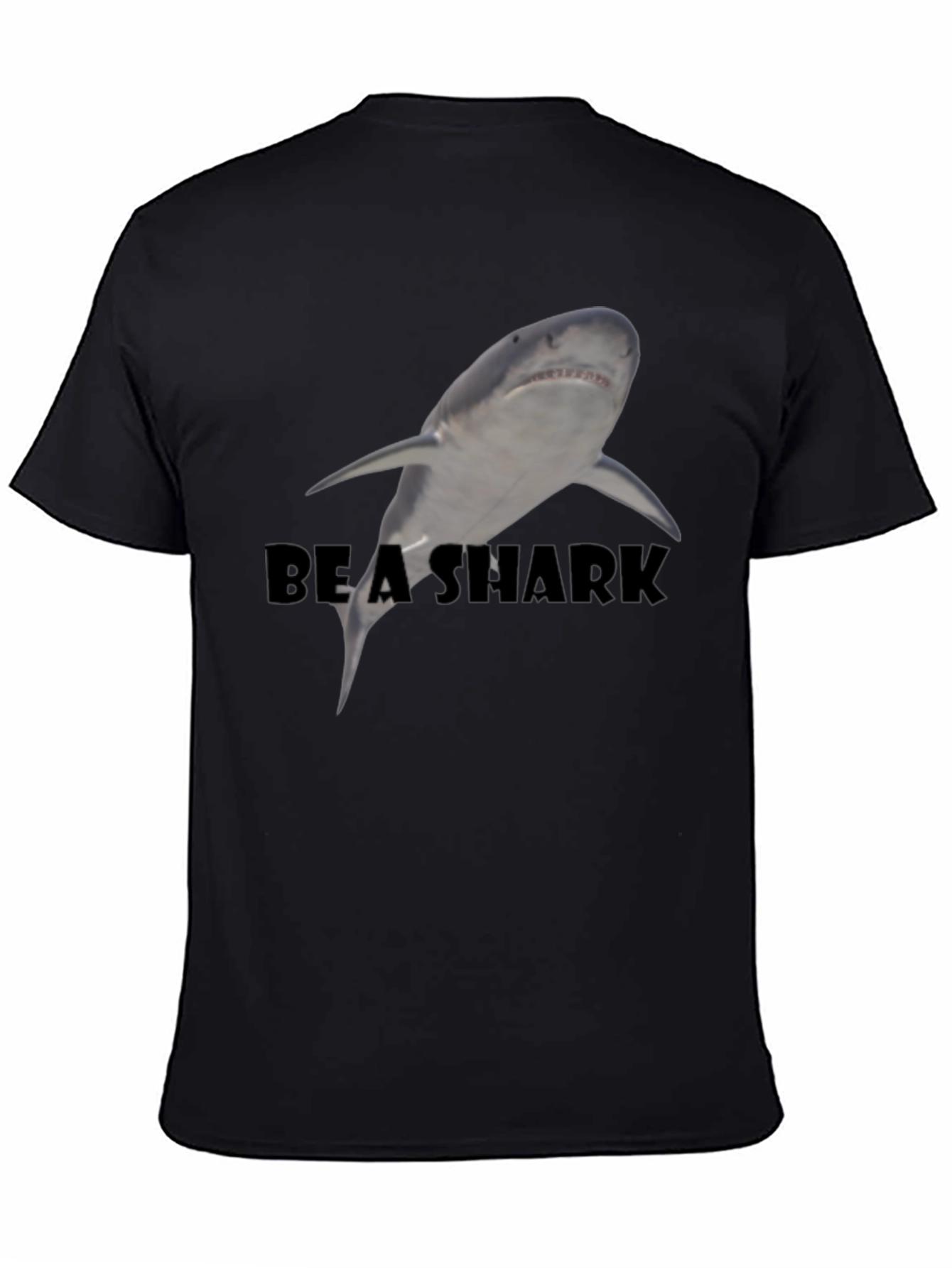 Be A Shark Black Graphic Tee - Mens Fashion