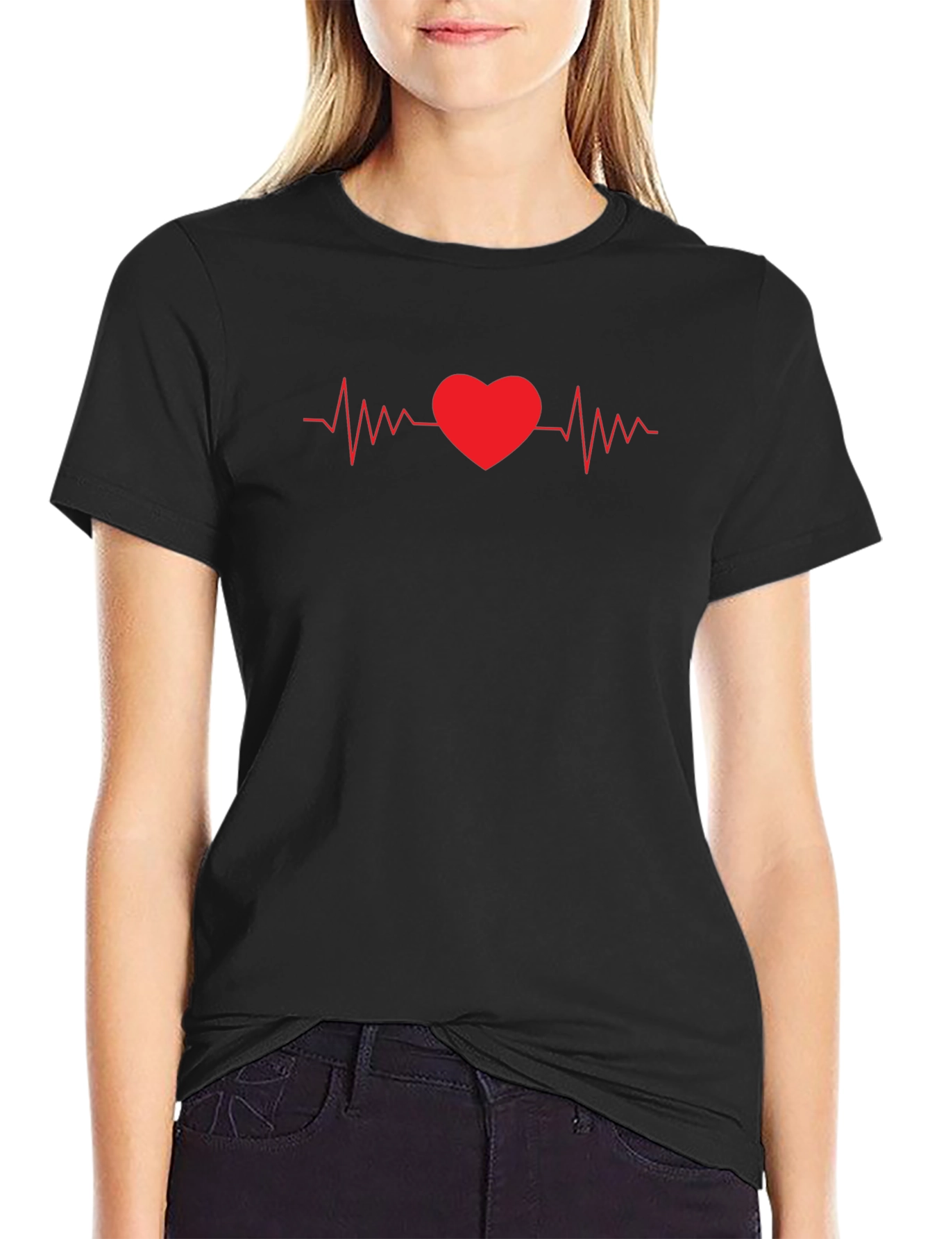 Heartbeat Love Graphic Tee - Stylish Unisex T-Shirt