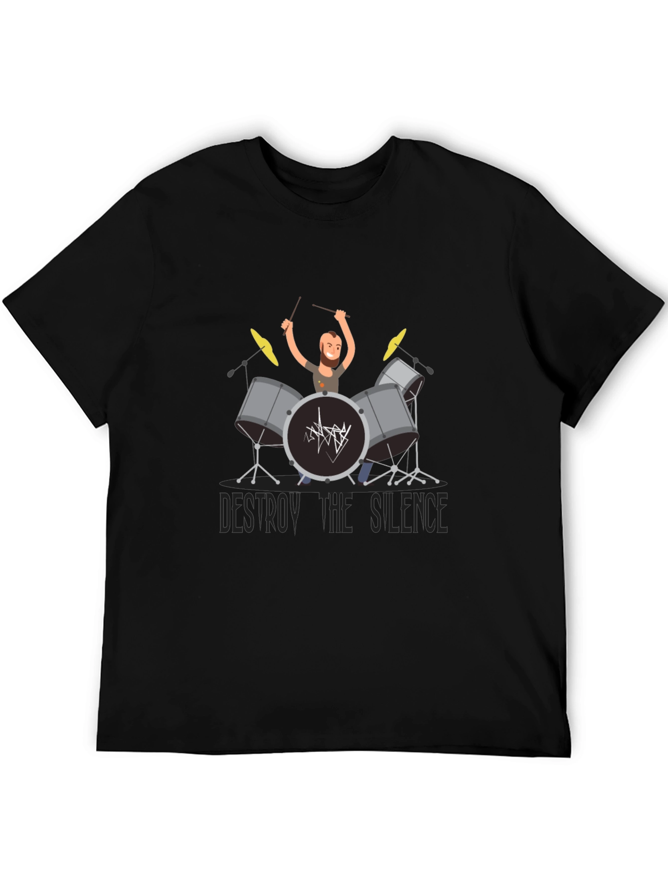 Destroy the Silence Drummer Graphic T-Shirt