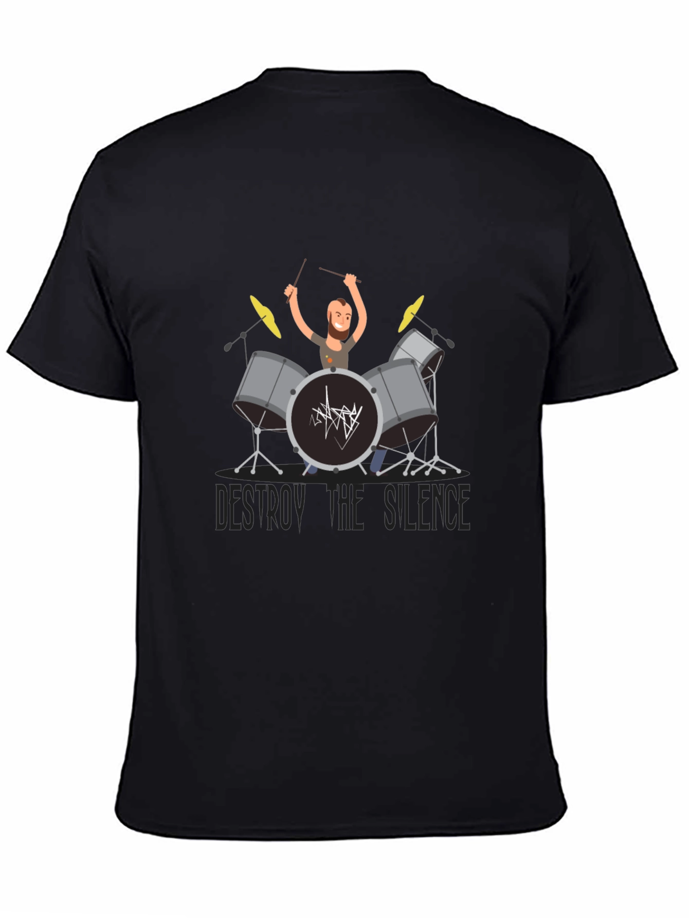 Destroy the Silence Drummer Graphic T-Shirt