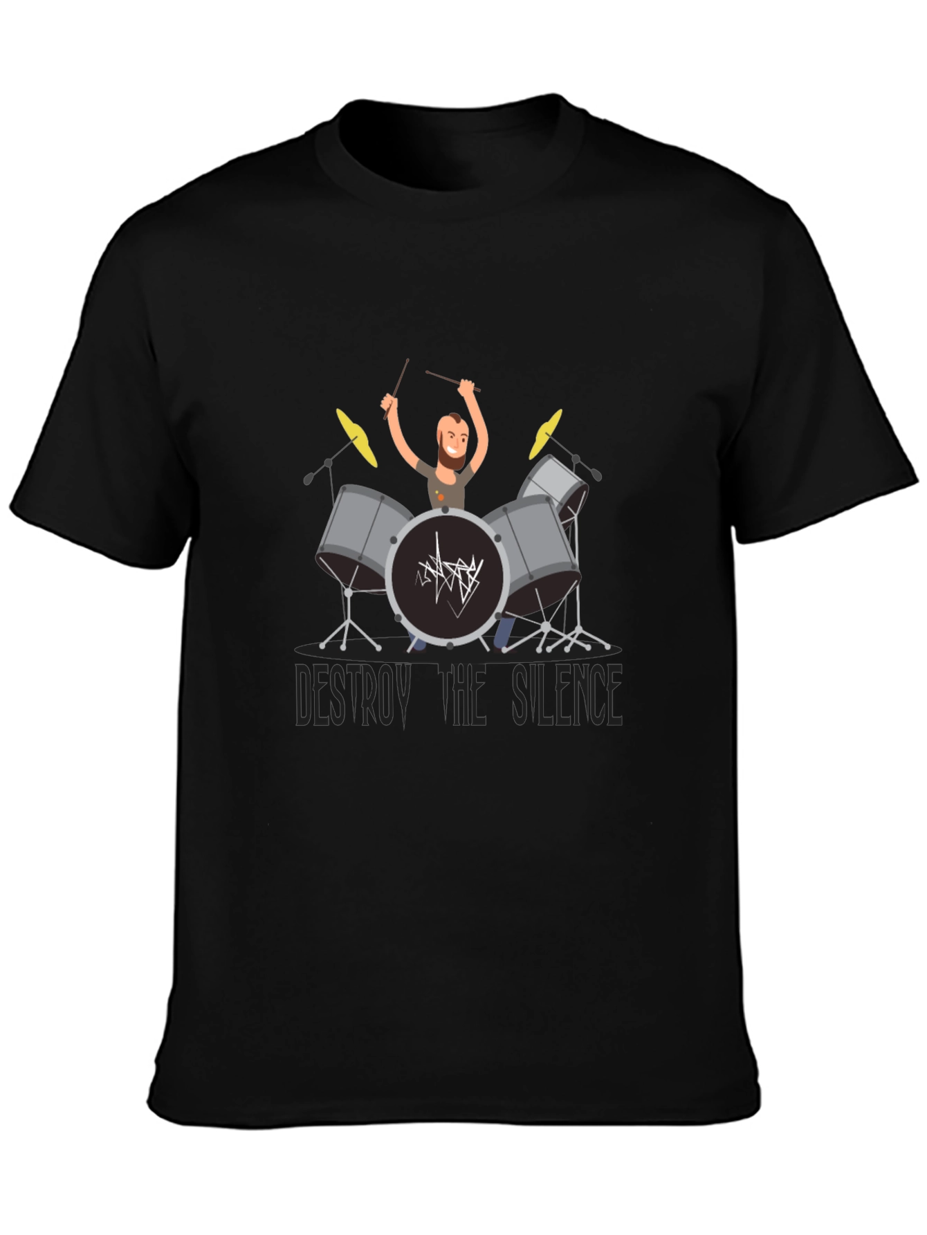 Destroy the Silence Drummer Graphic T-Shirt