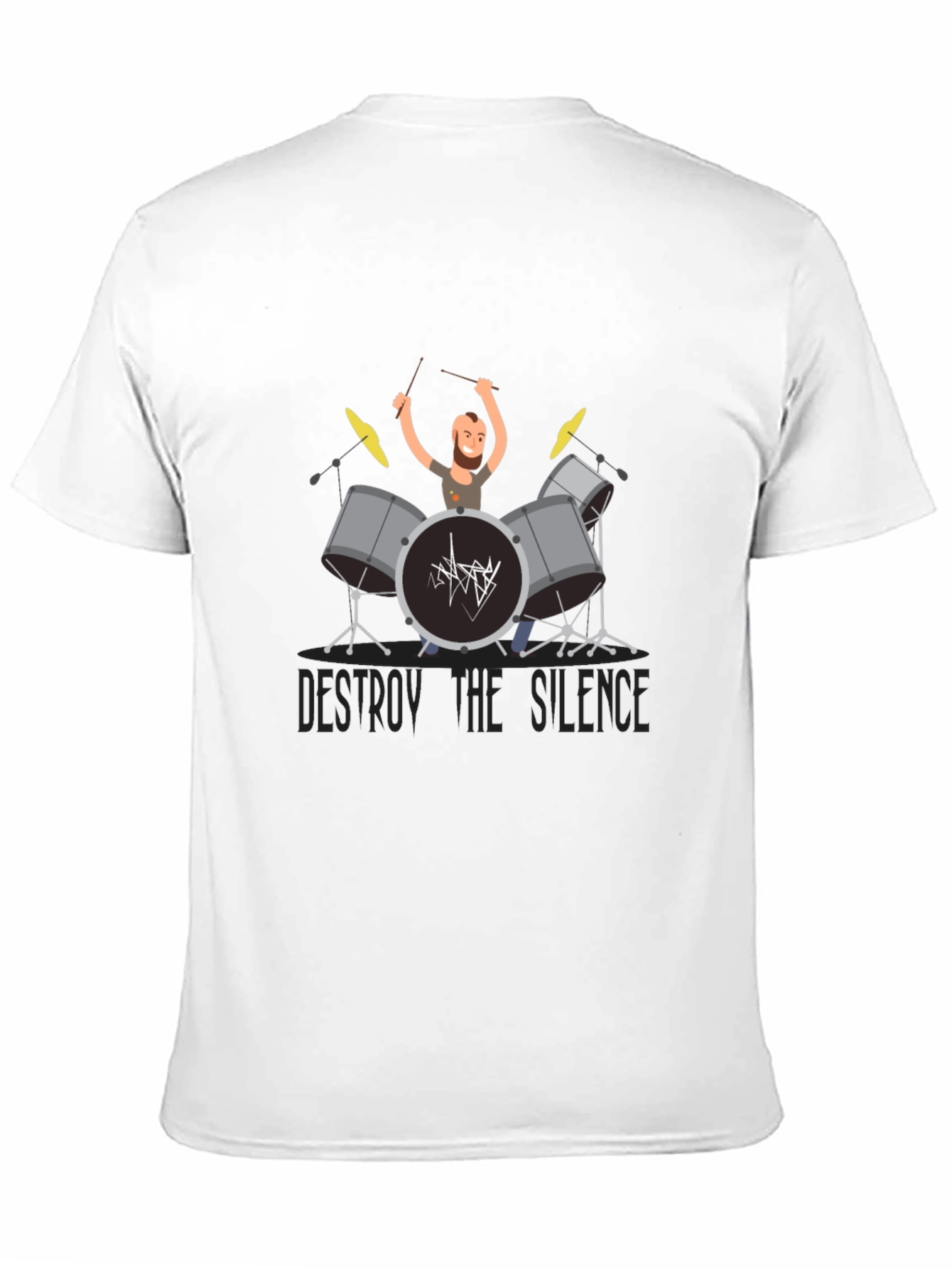 Destroy the Silence Drummer Graphic T-Shirt